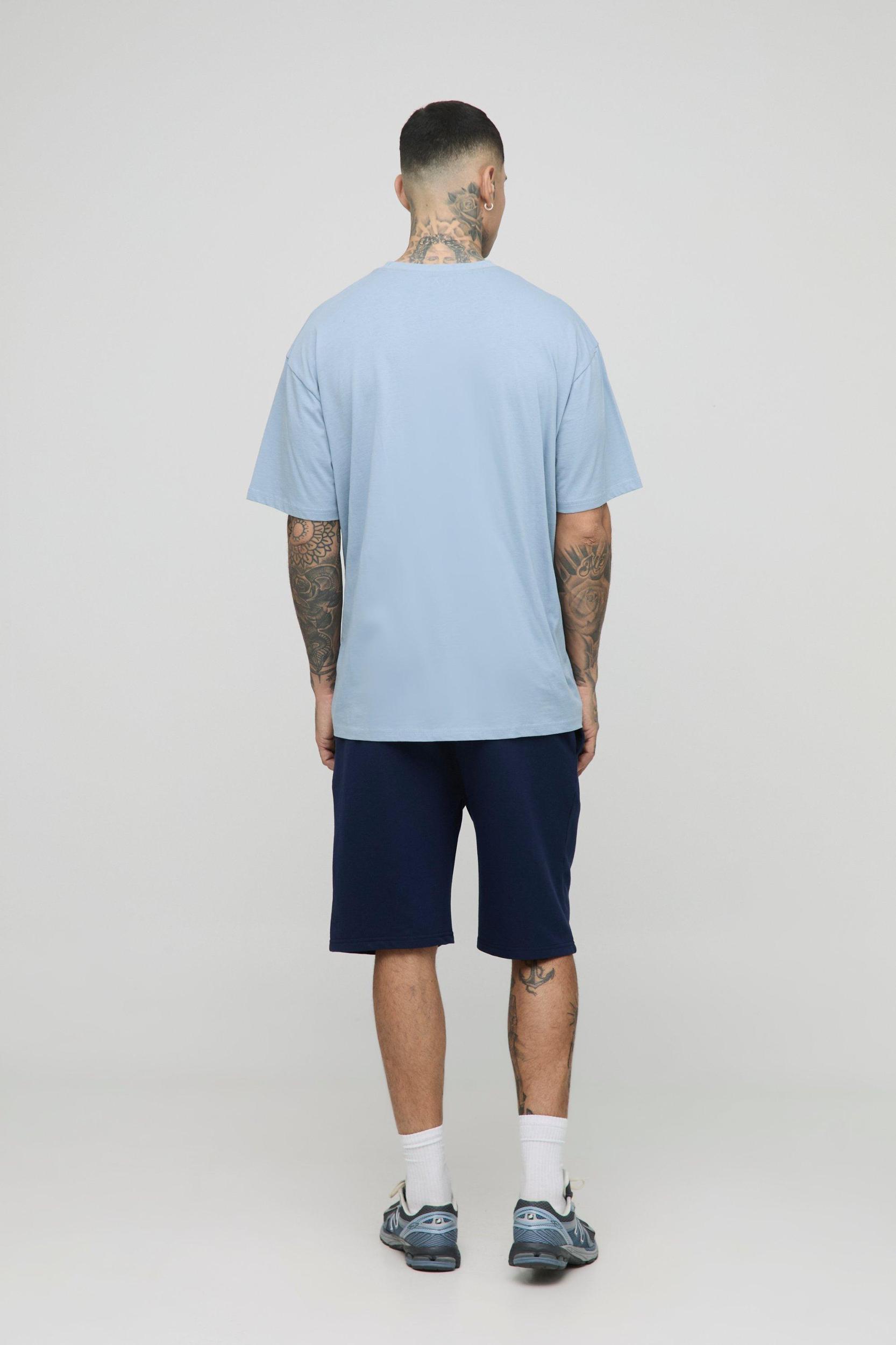 Tall 260GSM Loopback Regular Fit Mid Length Basic Shorts | boohooMAN USA Product Image