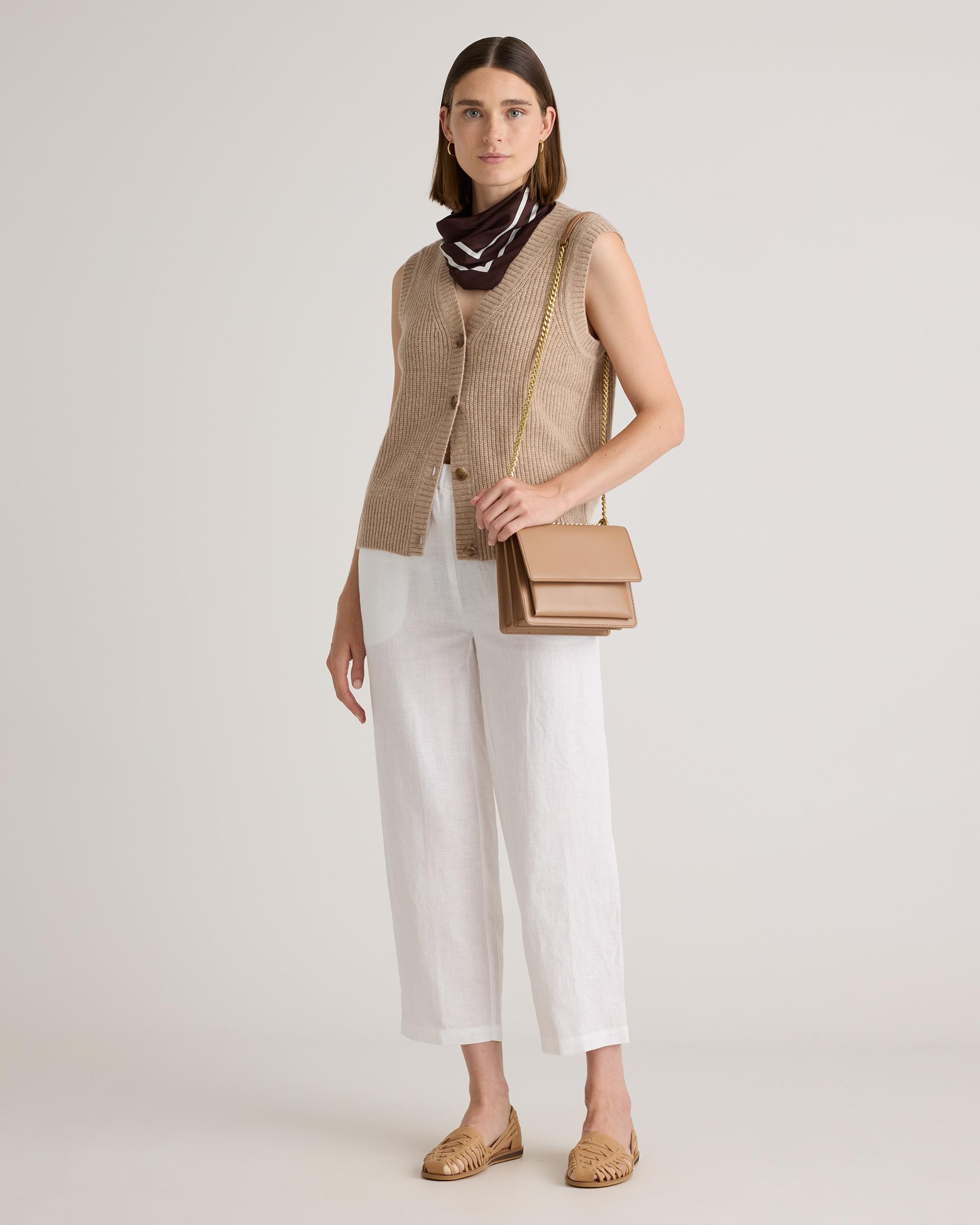 Quince | Women's Mongolian Cashmere Fisherman Sweater Vest Product Image