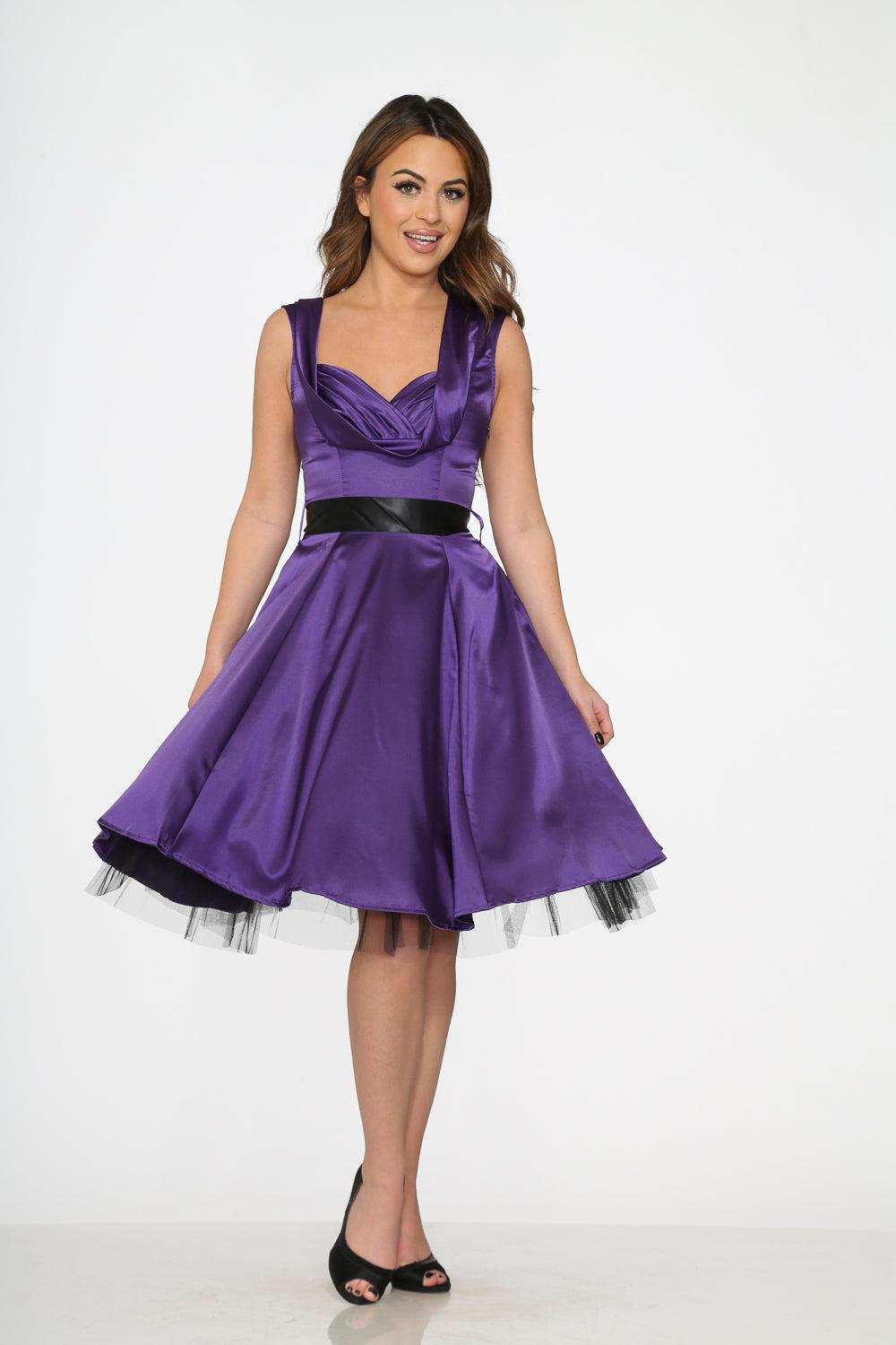 Purple Occastional Swing Dress Product Image