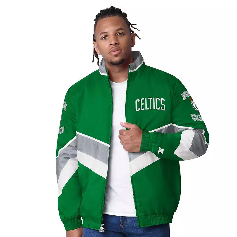 Men's Starter Kelly Green Boston Celtics Captain Oxford Full-Zip Jacket,  Product Image