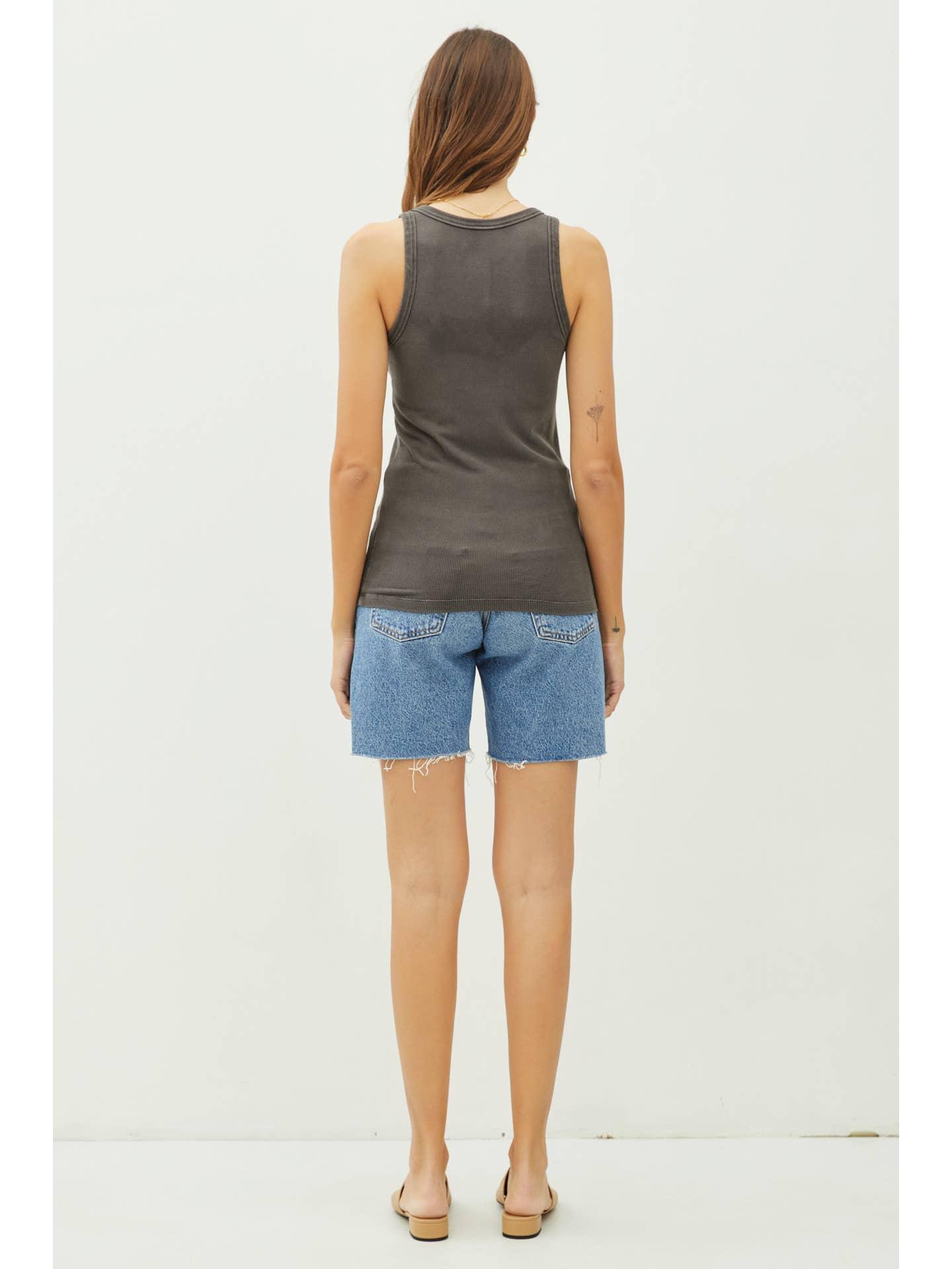UB BASICS: SPRING BREEZE RIBBED TANK Product Image