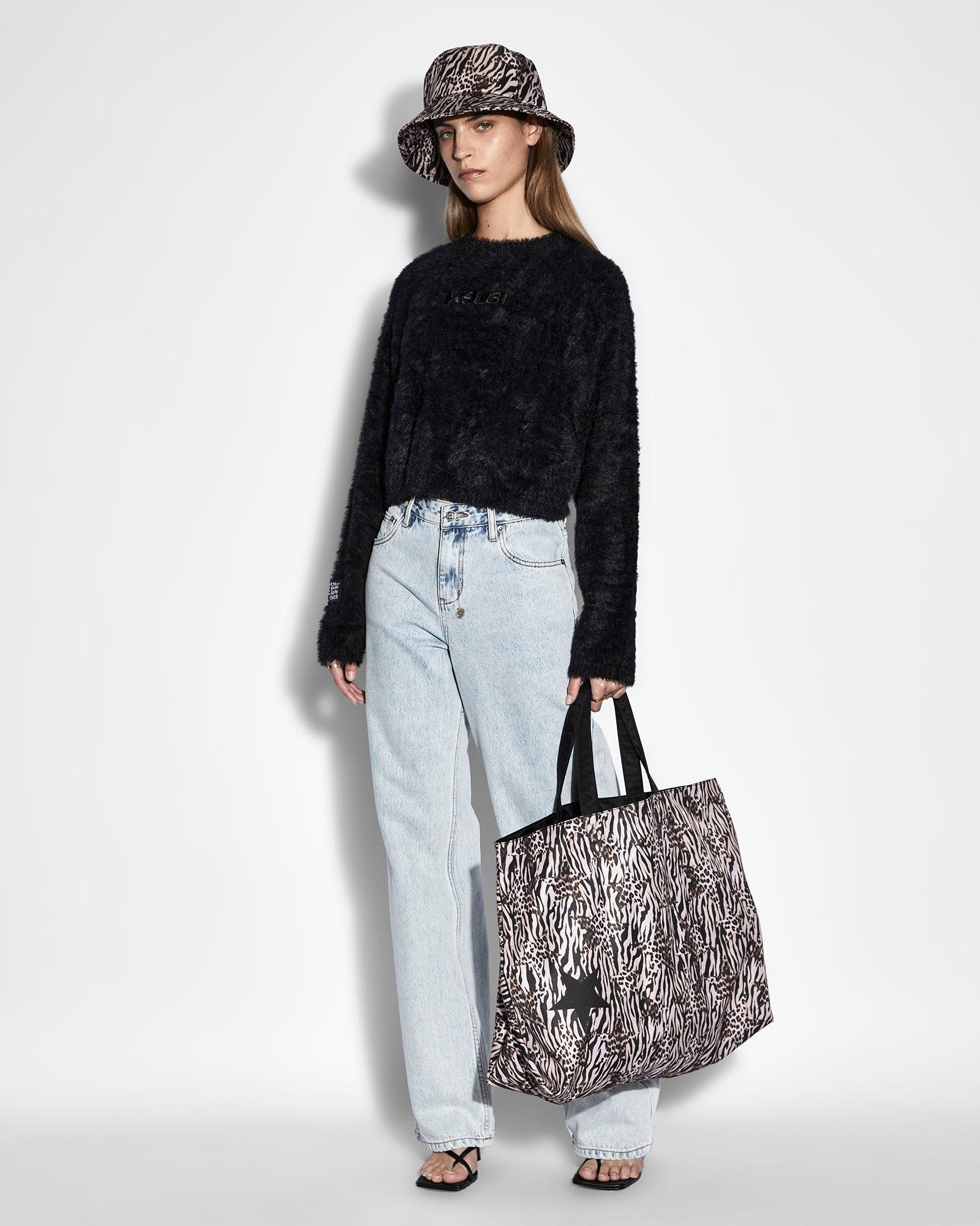 CROPPED SWEATER BLACK Female Product Image