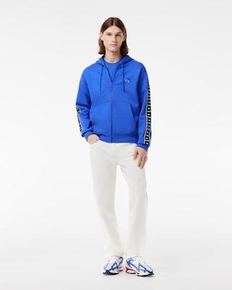 Men's Logo Stripe Zip-Up Hoodie Product Image