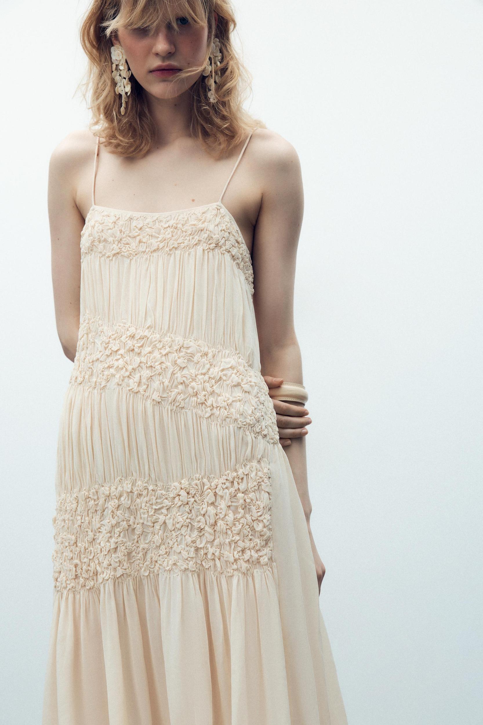 PLEATED STRAP DRESS Product Image