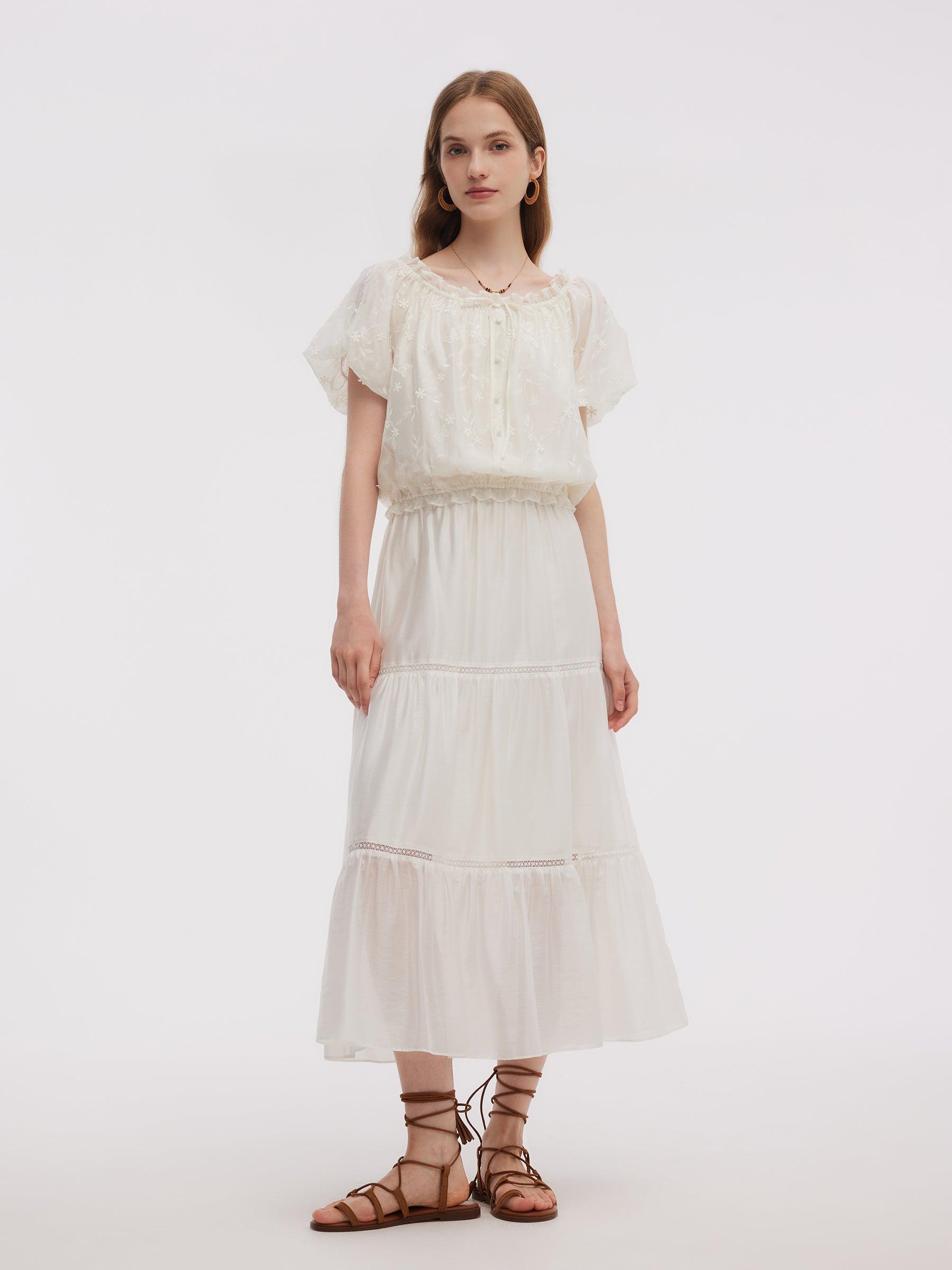 Tencel Blend Embroidered Women Top Product Image