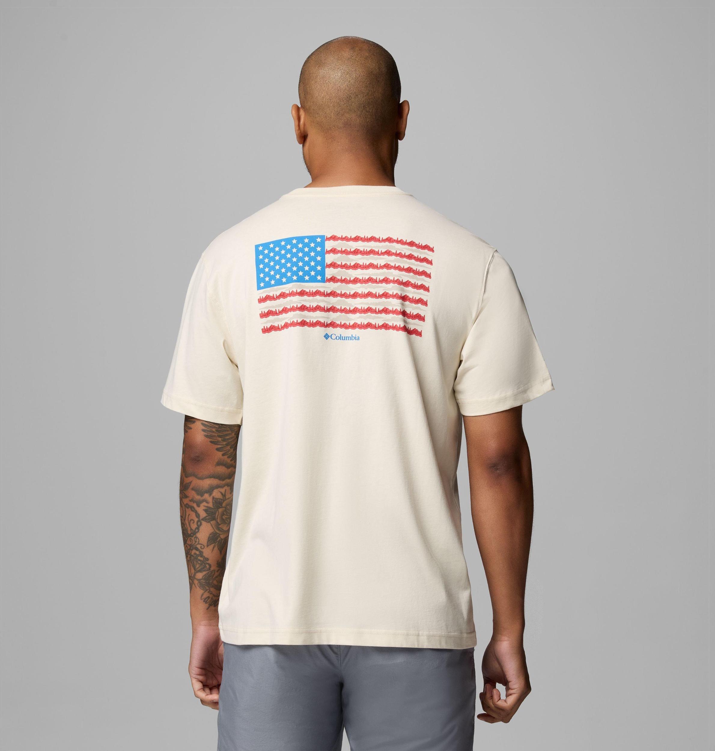 Columbia Mens Thesen Flag CSC Short Sleeve T-Shirt- Product Image