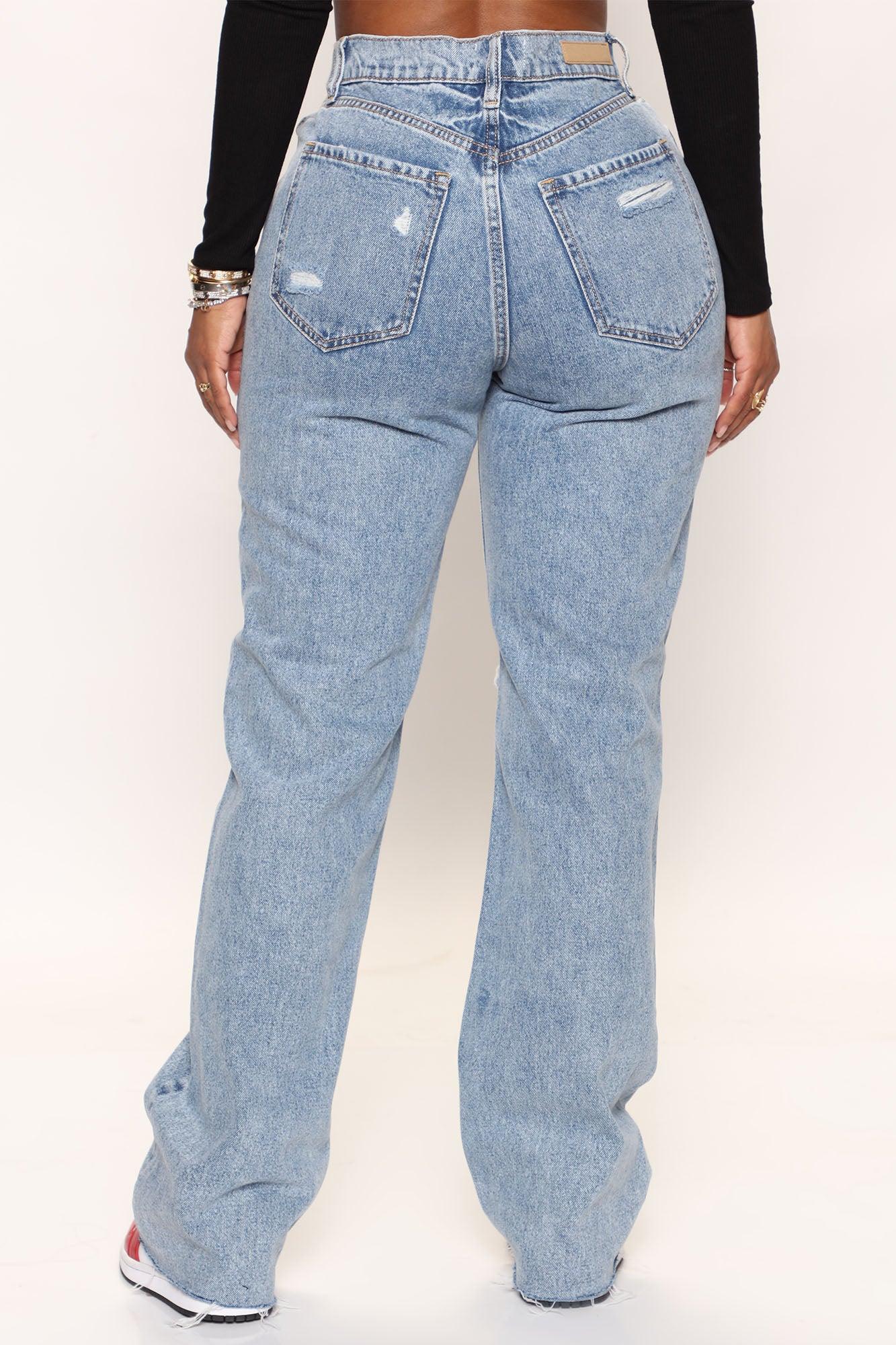 Topanga 90's Ripped Straight Leg Jeans - Medium Wash Product Image