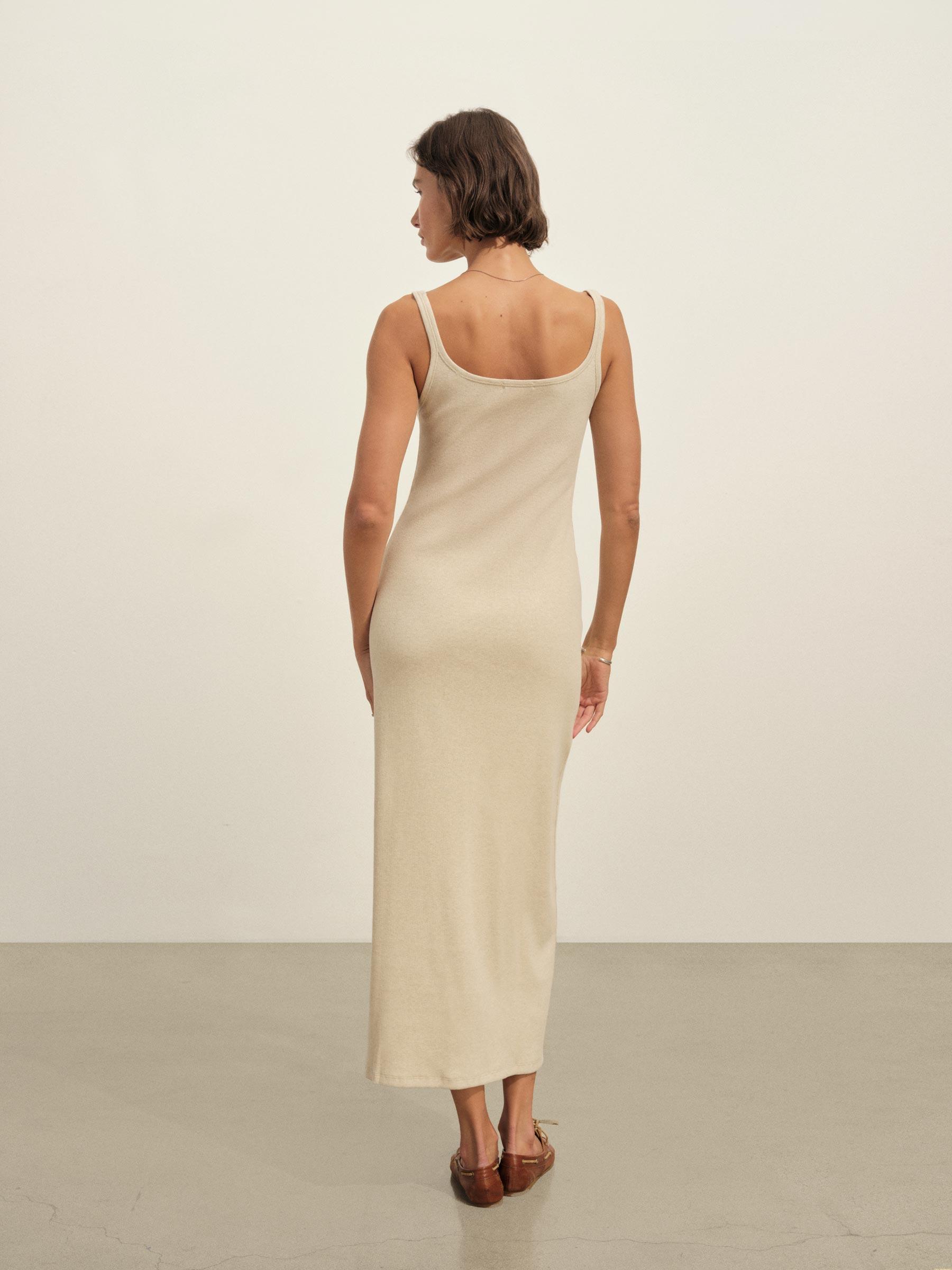 Marled Birchwood Surplus Rib Scoop Tank Dress Product Image