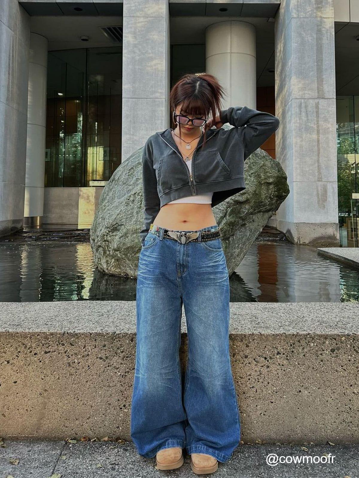 Aelfric Eden Cropped Solid Zip Up Hoodie Female Product Image