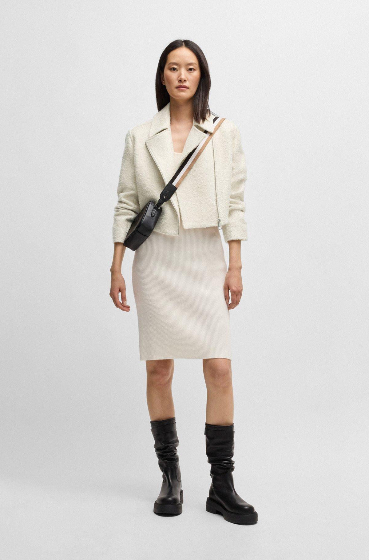 Zip-up jacket in bouclé fabric Product Image