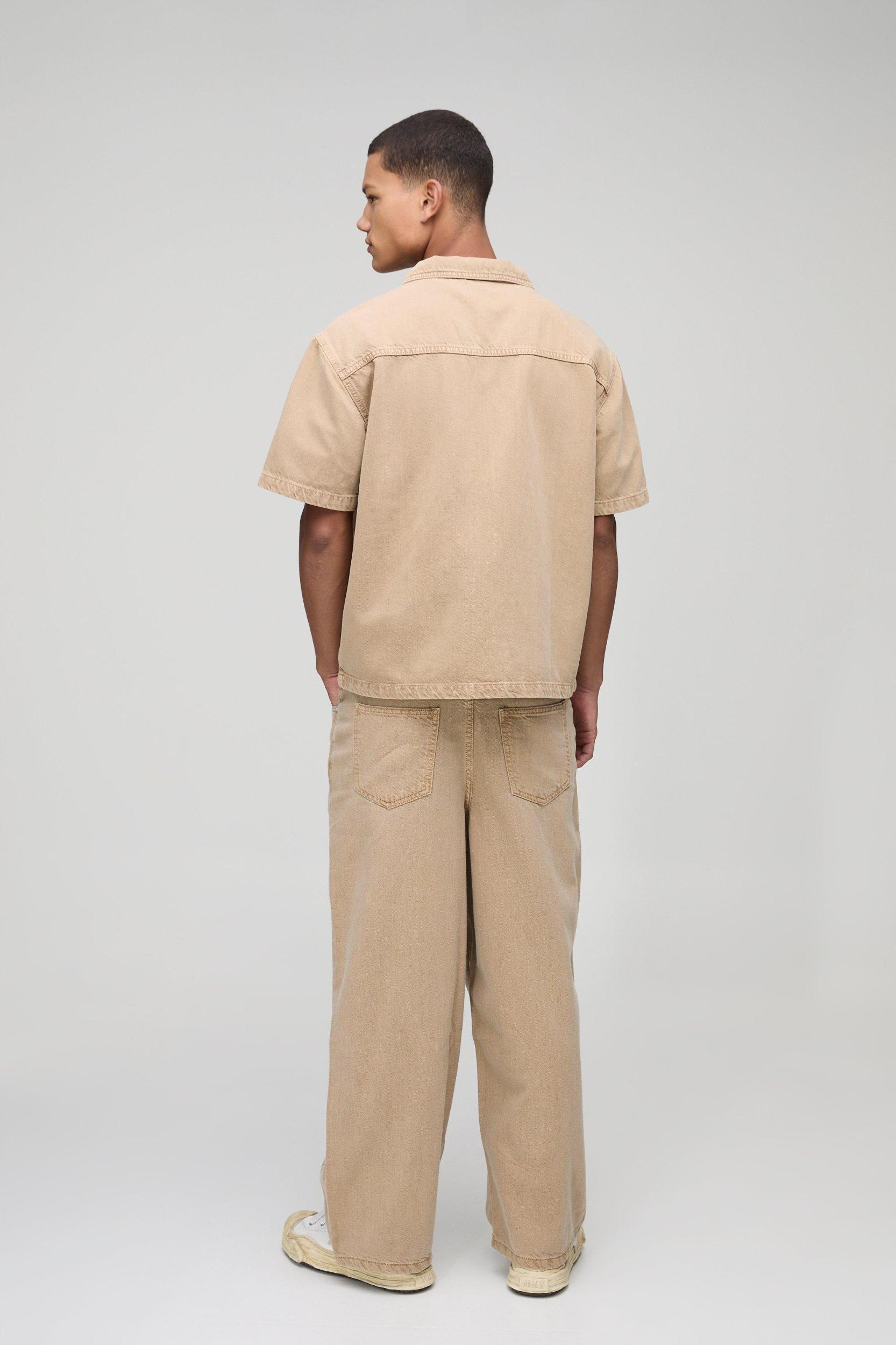 Relaxed Barrel Fit Rigid Washed Jeans | boohooMAN USA Product Image