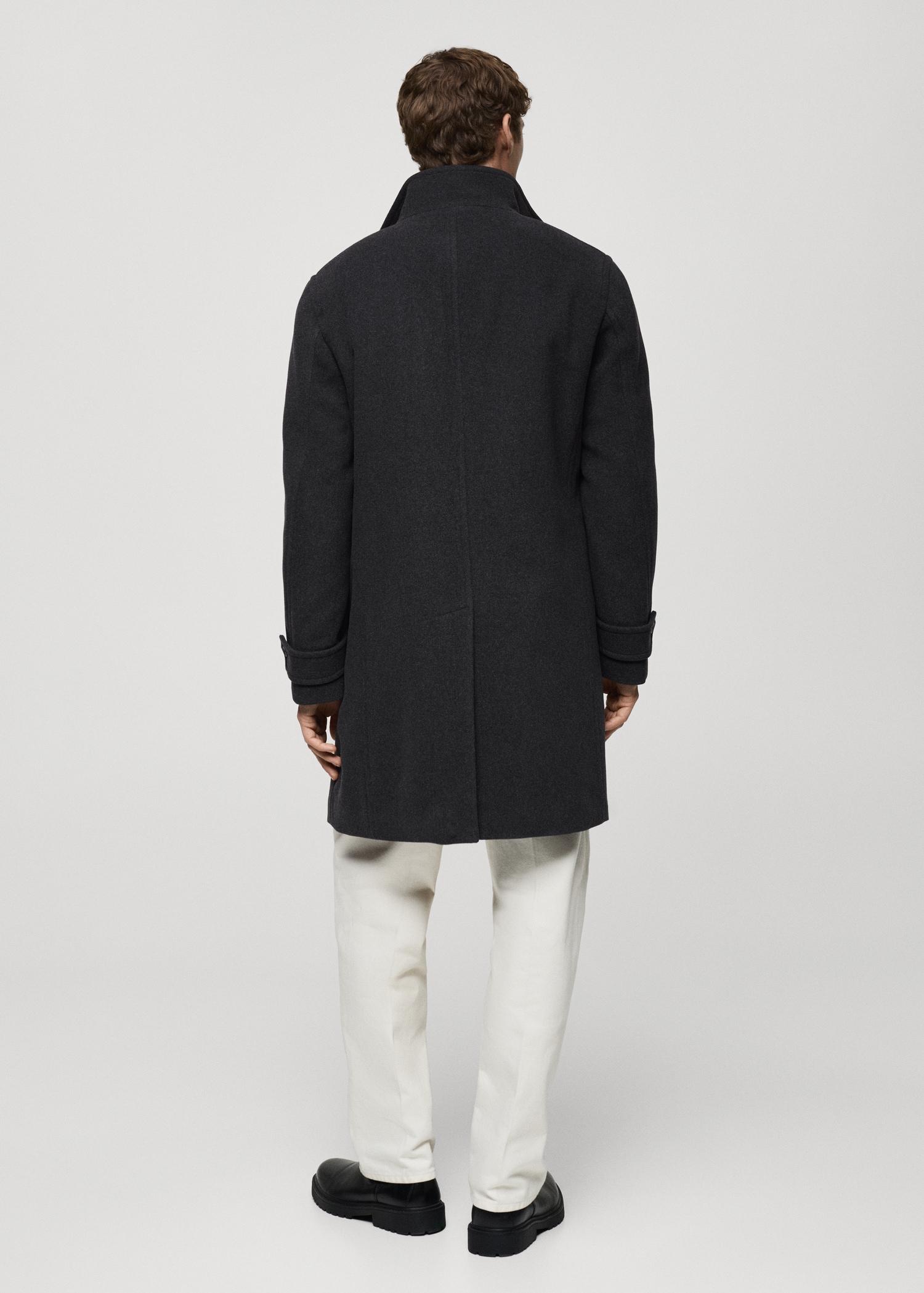 Quilted wool inner coat - Men | MANGO USA Product Image