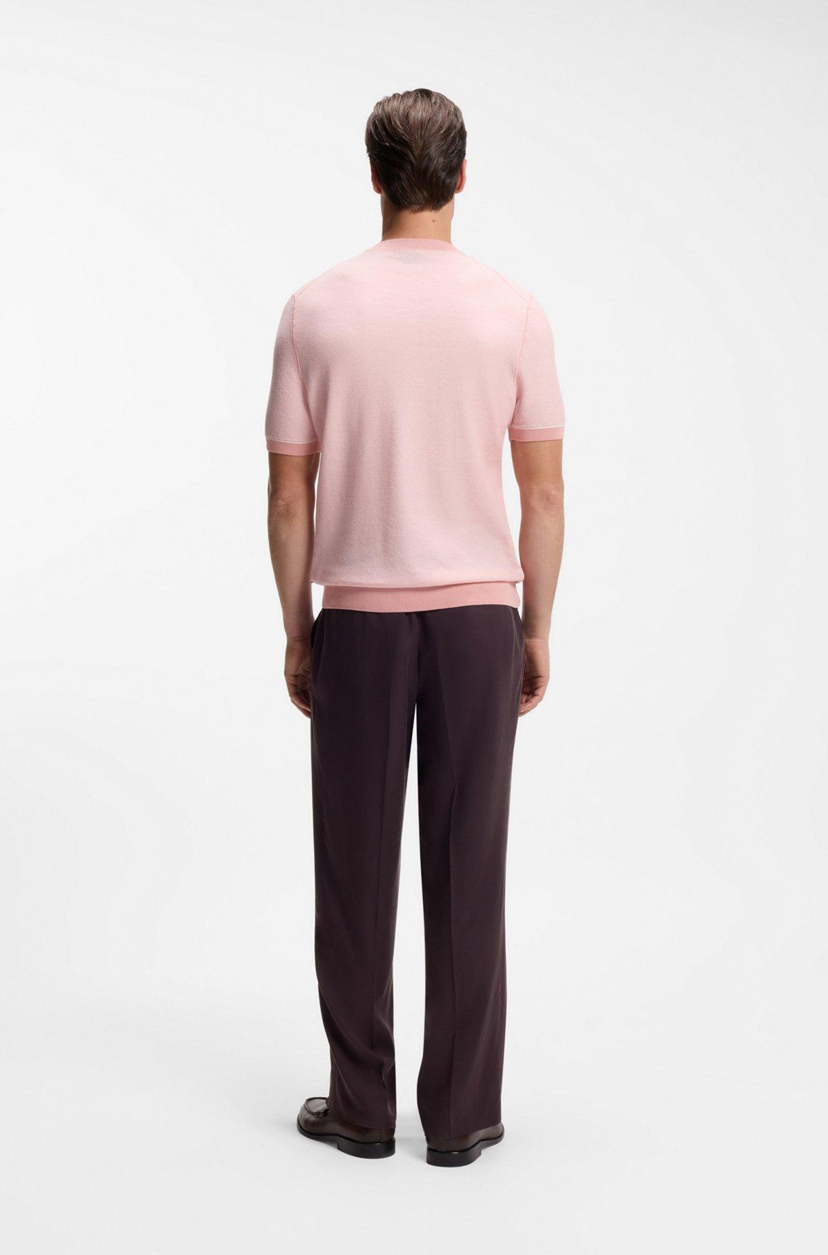 Horizontal-stripe sweater in a cotton blend Product Image