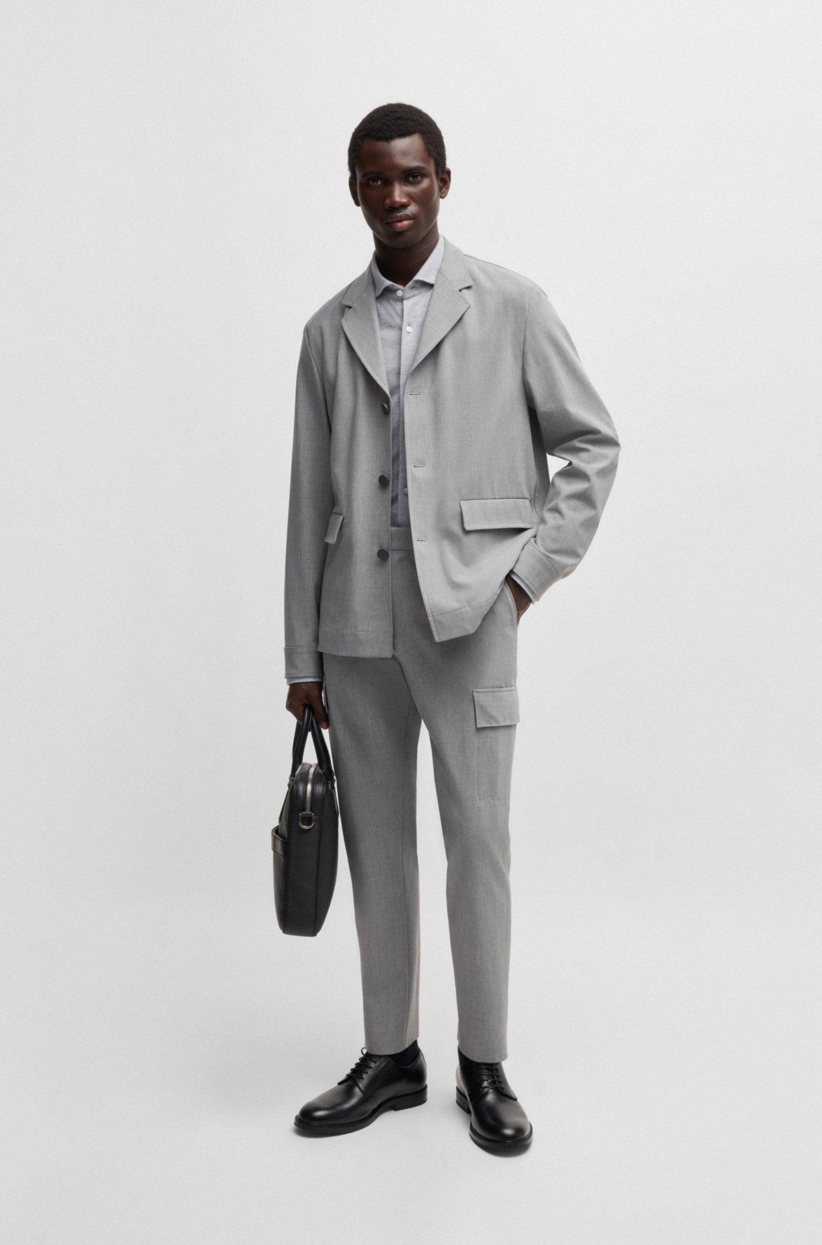 Slim-fit shirt in cotton-piqué jersey Product Image