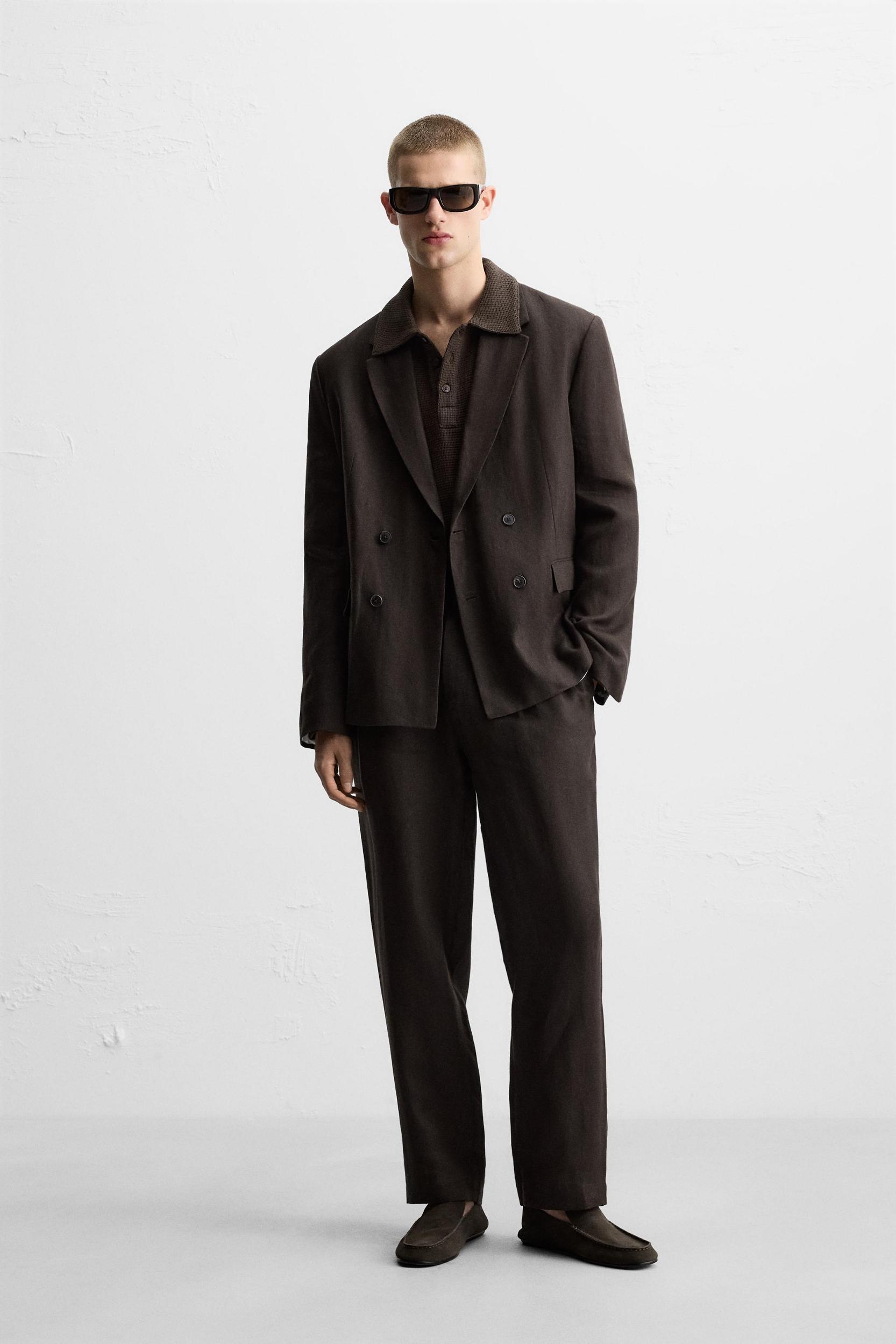 SUIT PANTS IN 100% LINEN Product Image