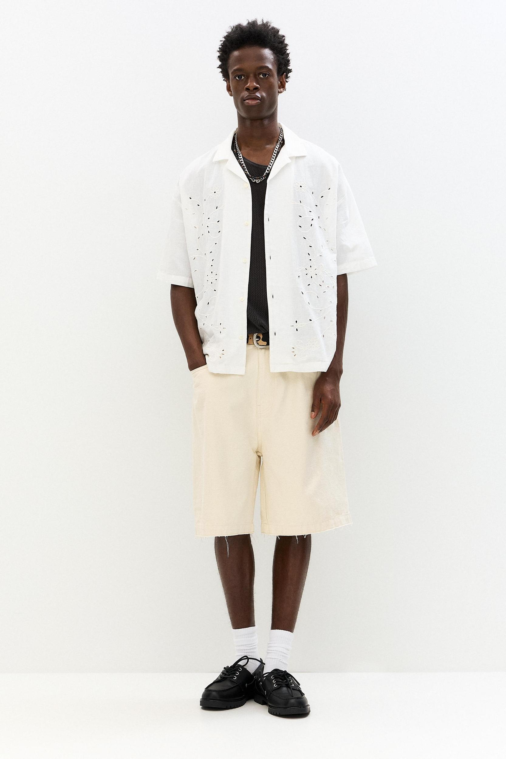 Shirt with floral embroidery Product Image