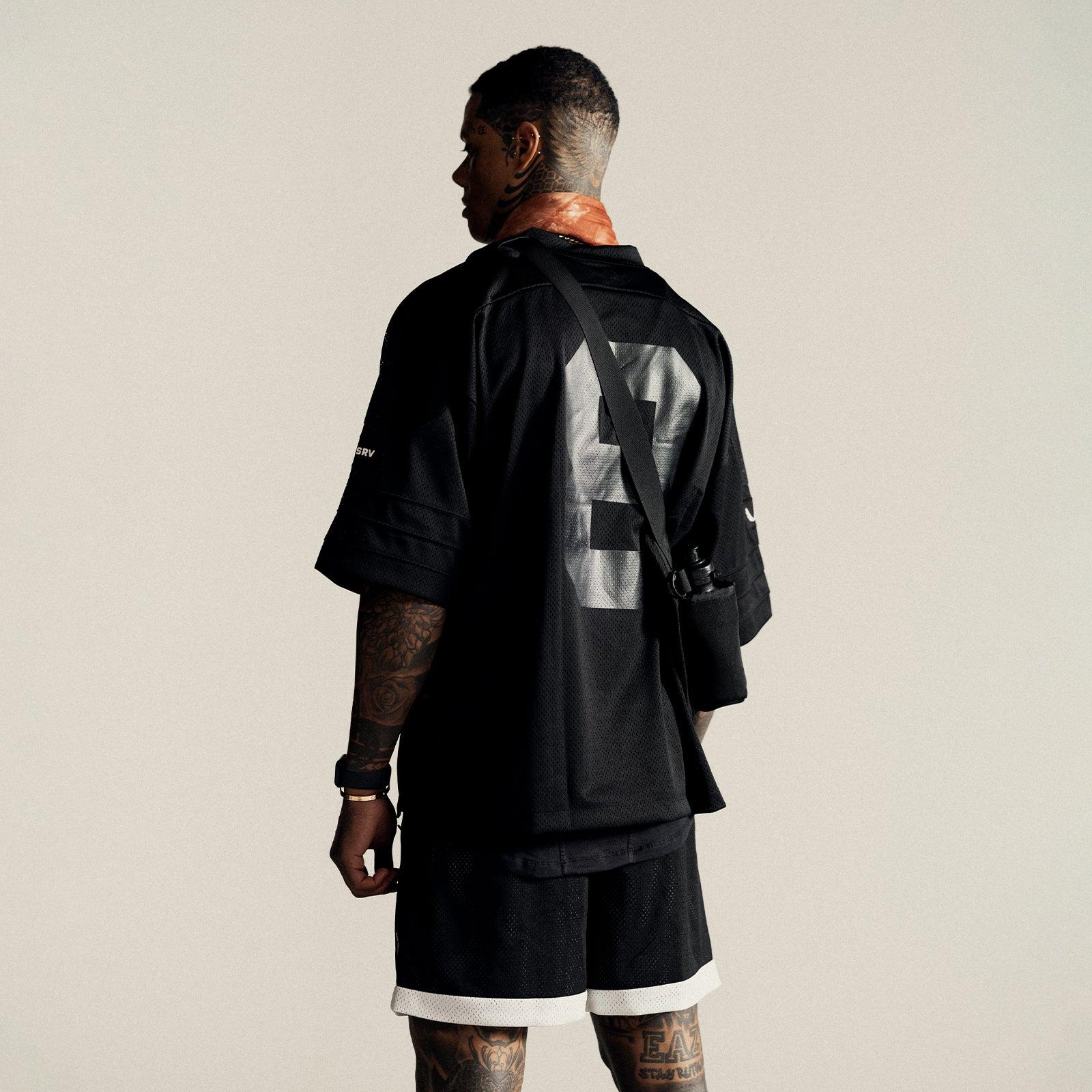 0822. AeroSilver® Oversized Tee - Brick "Box Logo" Male Product Image