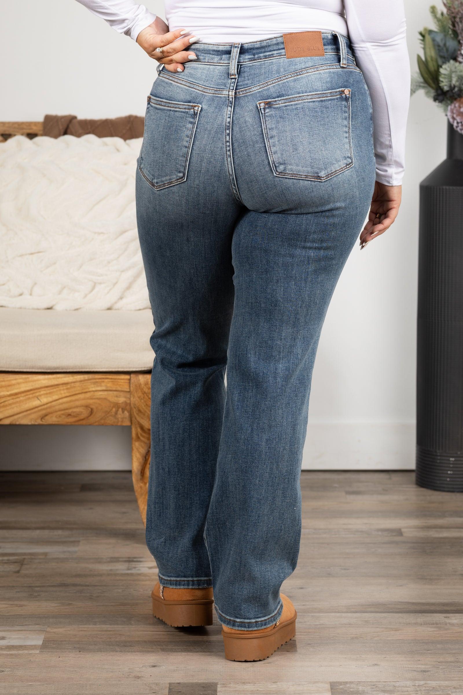 Judy Blue High Waist Dad Straight Jeans Product Image