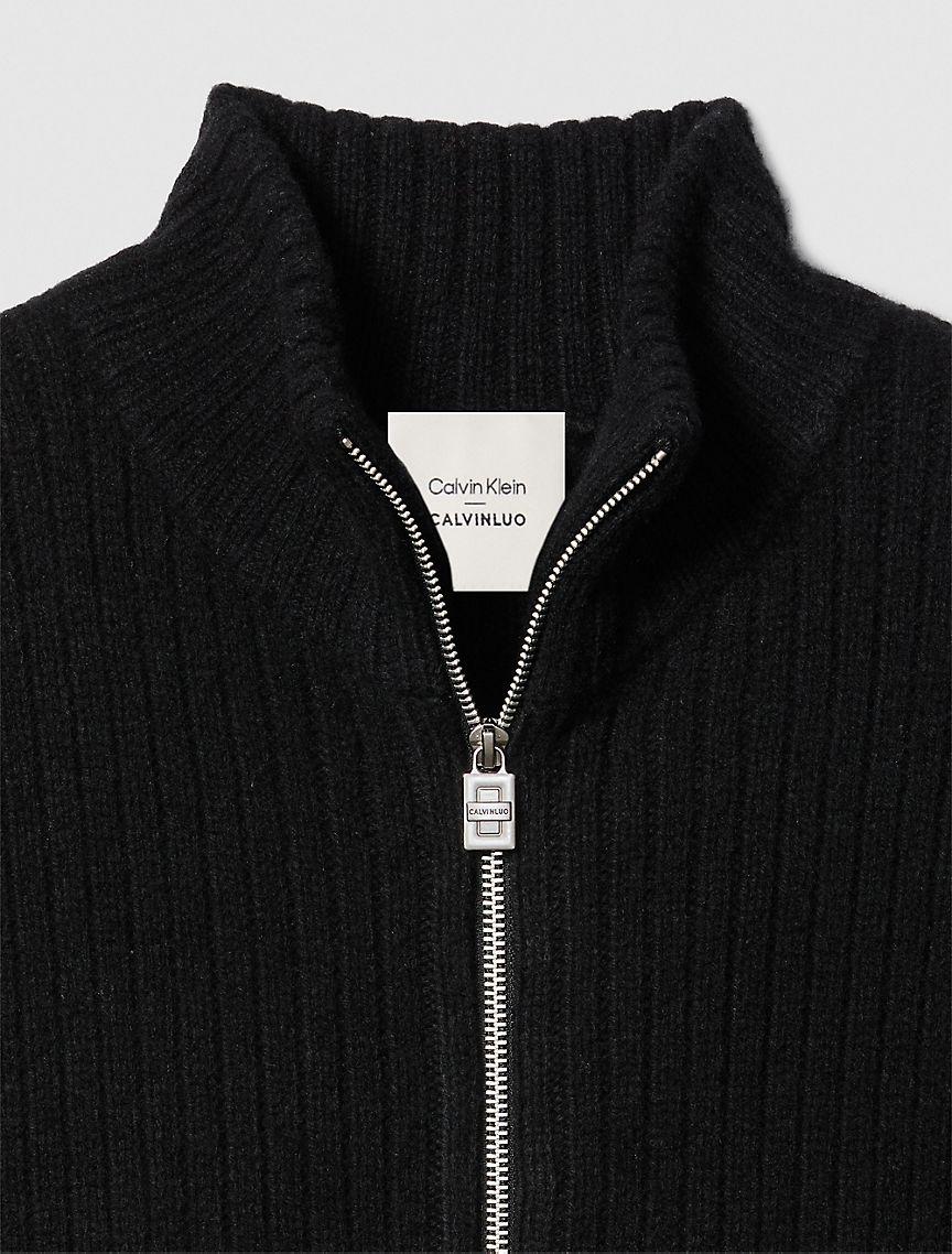 Ribbed Zip Sweater Product Image