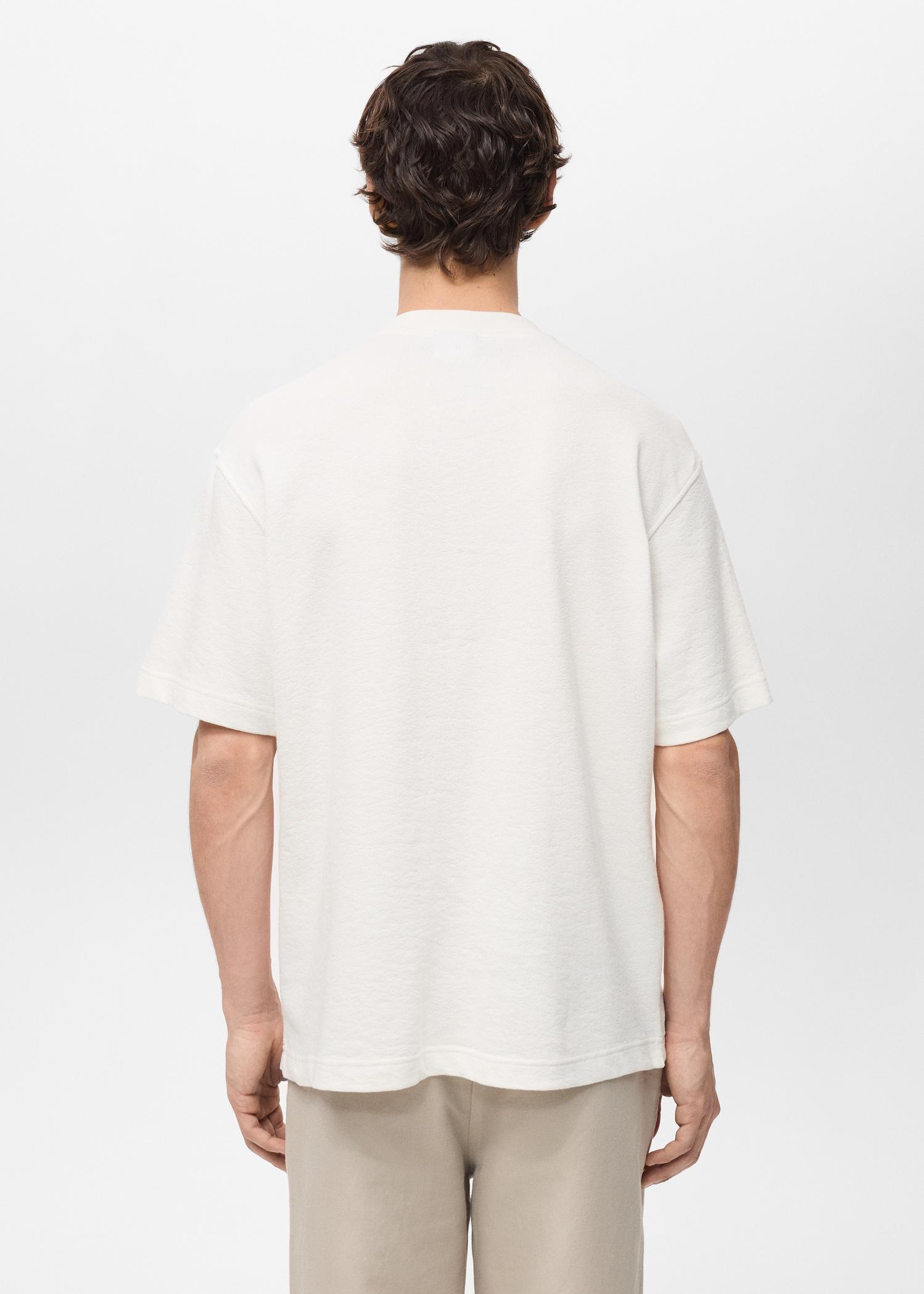 Structured relaxed-fit t-shirt - Men | MANGO USA Product Image