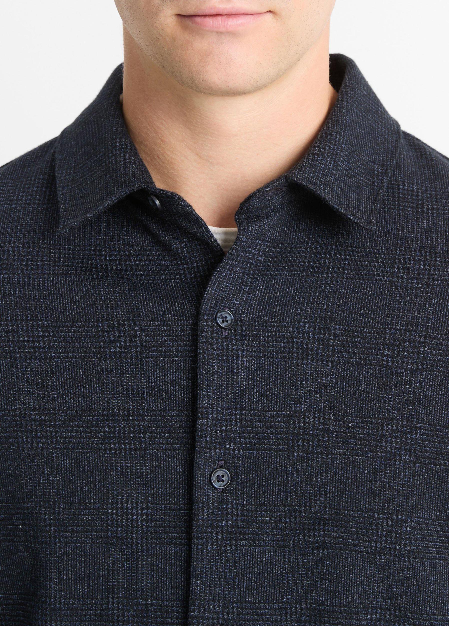 Glen Plaid Cotton-Blend Shirt Product Image