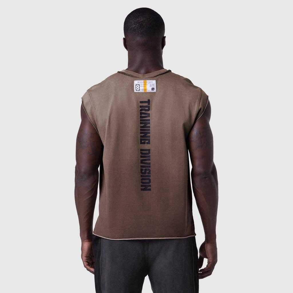 1115. Tech Essential™ Cap Shoulder Cutoff - Dark Earth Sun Fade Product Image