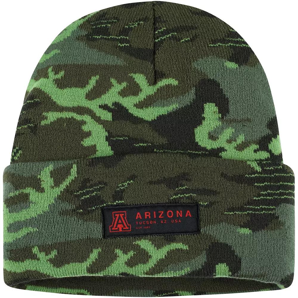 Men's Nike Camo Arizona Wildcats Veterans Day Cuffed Knit Hat, Green Product Image