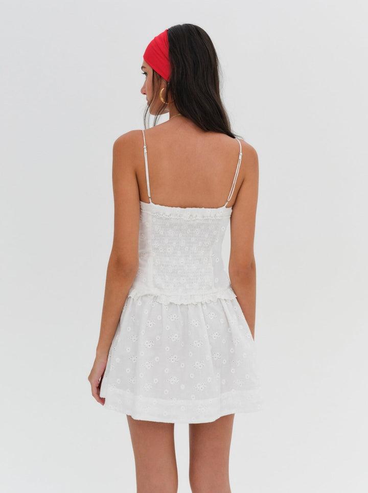 Marlowe Mini Dress — White Product Image