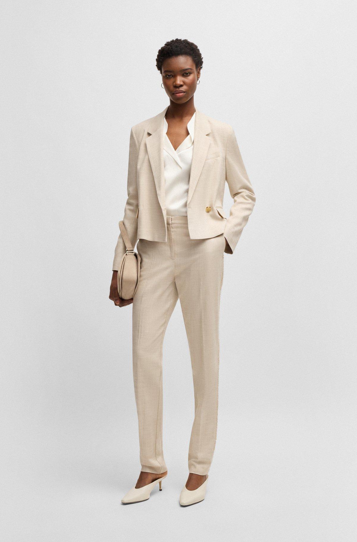 Regular-fit blouse with draped neckline Product Image