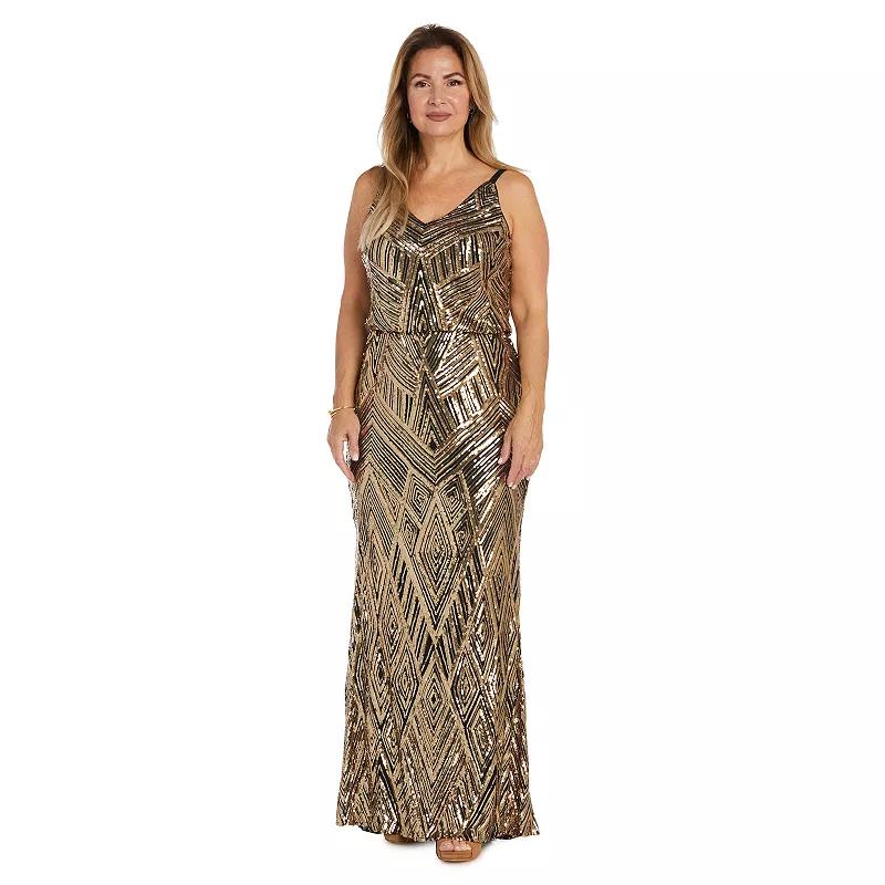 Women's R&M Richards Beaded Evening Gown,  Product Image
