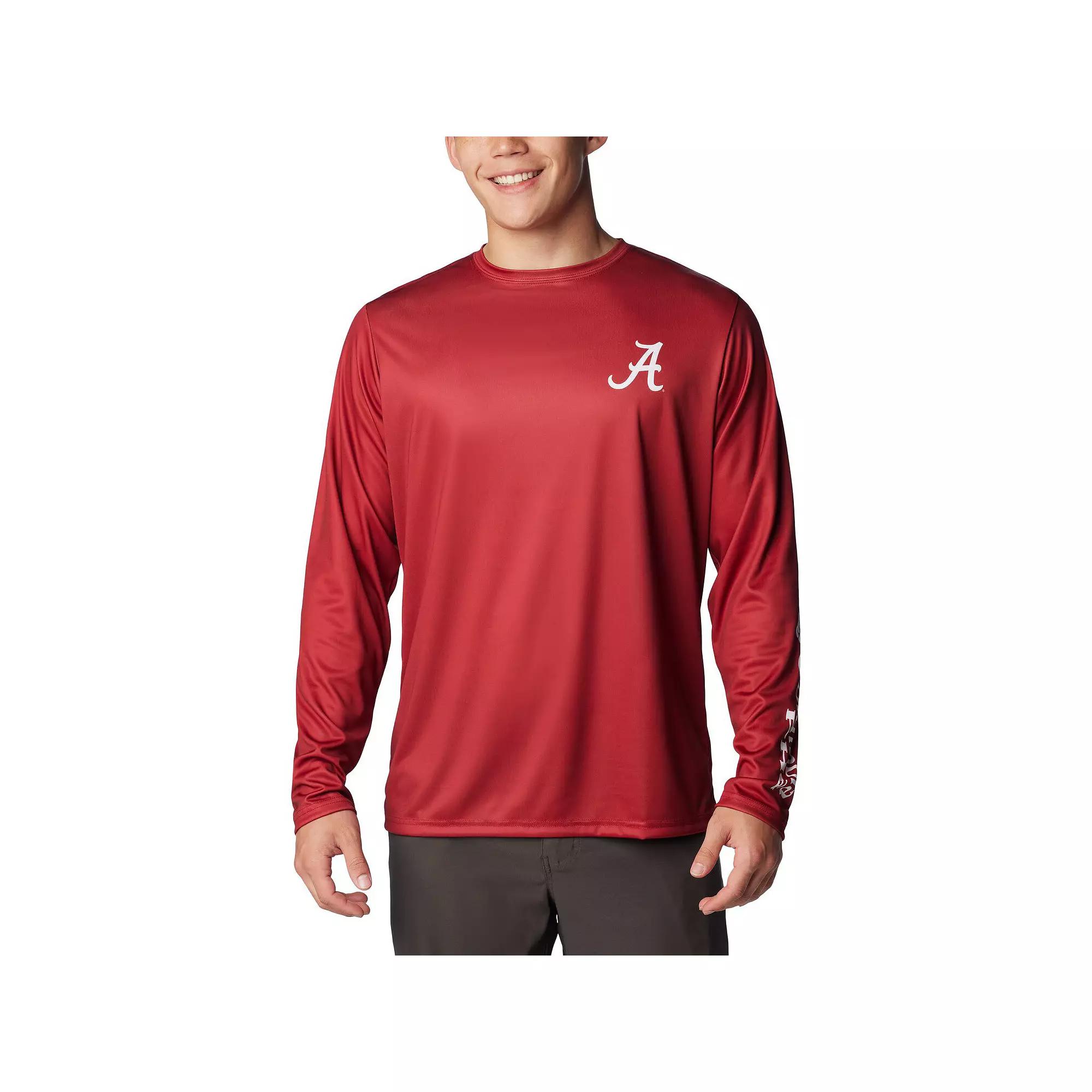 Men's Columbia Crimson Alabama Crimson Tide Terminal Shot Omni-Shade Long Sleeve T-Shirt,  Product Image