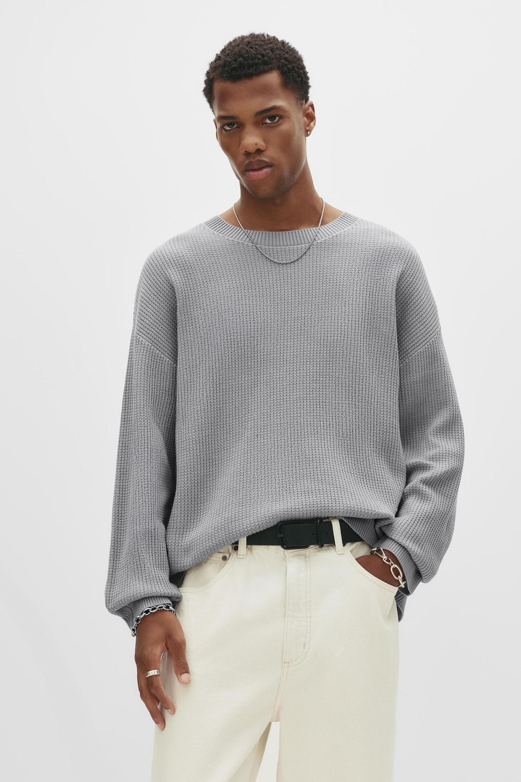 Waffle knit sweater Product Image