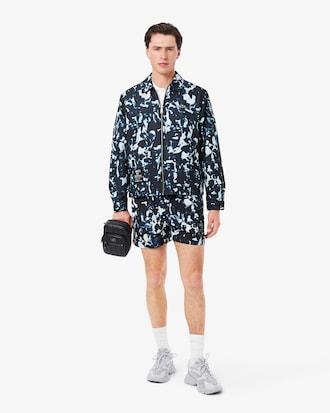Print Motif Water-Repellent Windbreaker Product Image