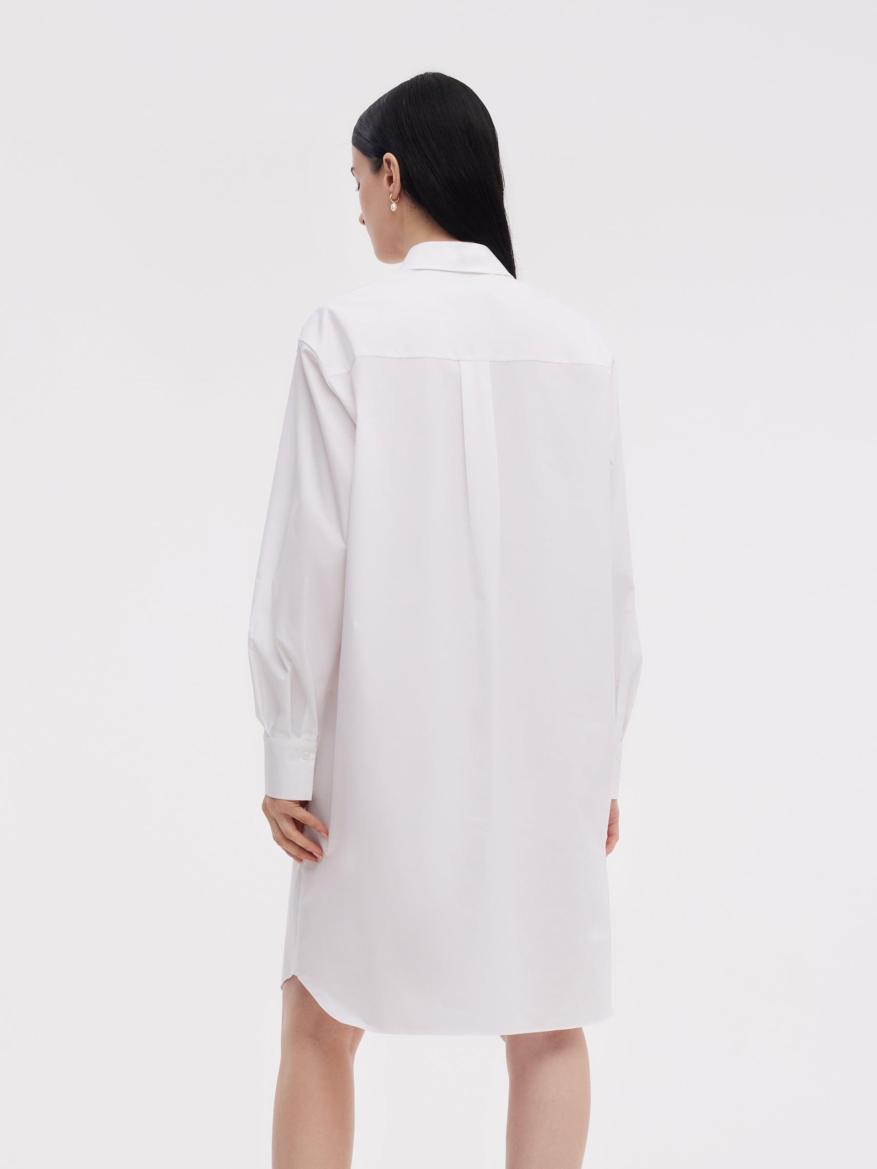 Shirt Dress And Adjustable Waist Skirt Two-Piece Set Product Image