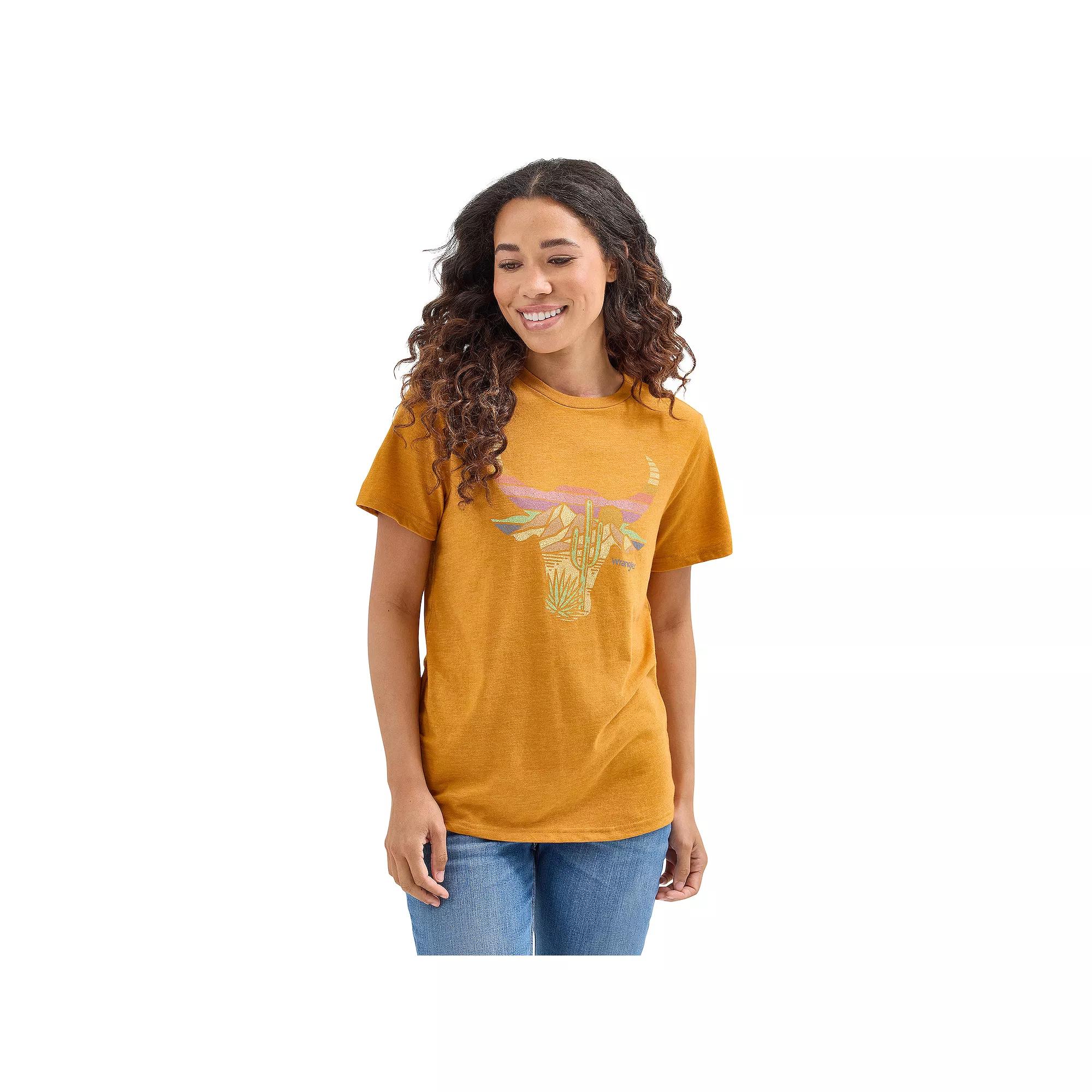 Women's Wrangler Graphic Tee, Size: Medium, Floral Steer Product Image
