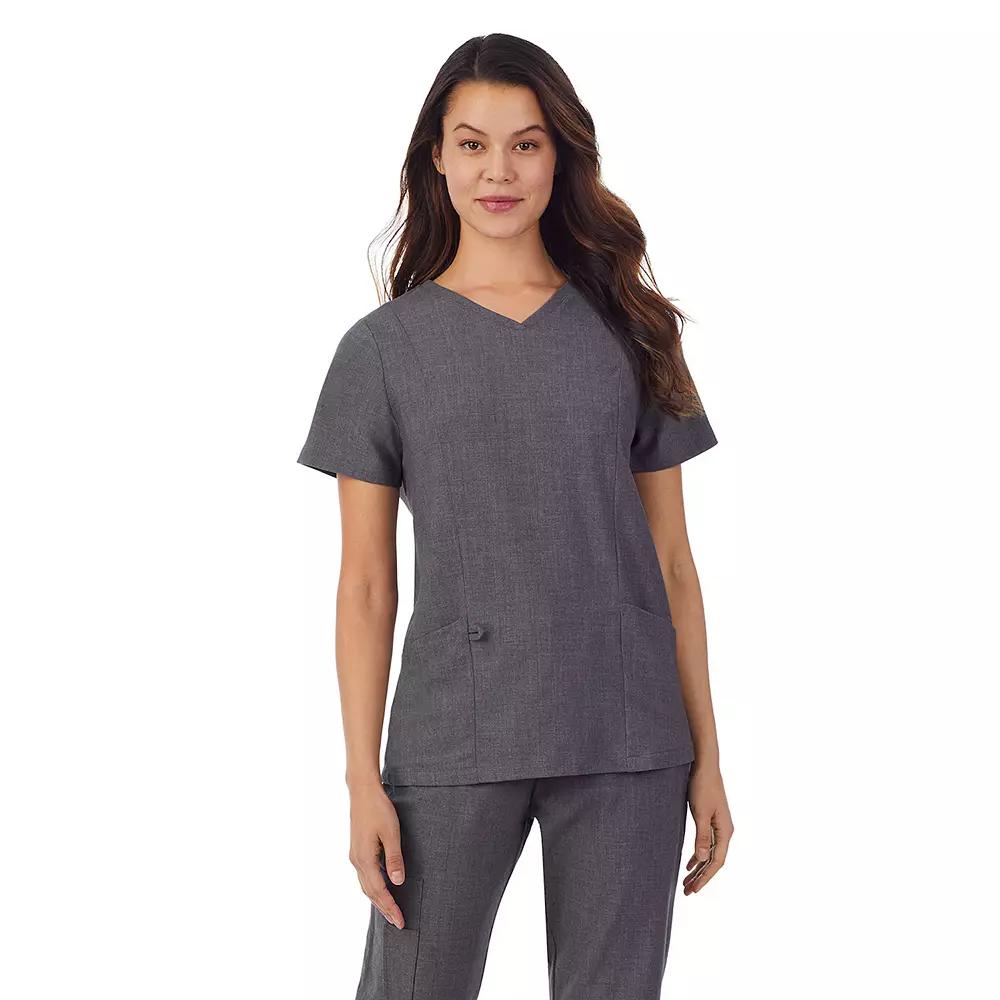 Women's Missy Cuddl Duds® Scrubs V-neck Top With 3 Pockets,  Product Image