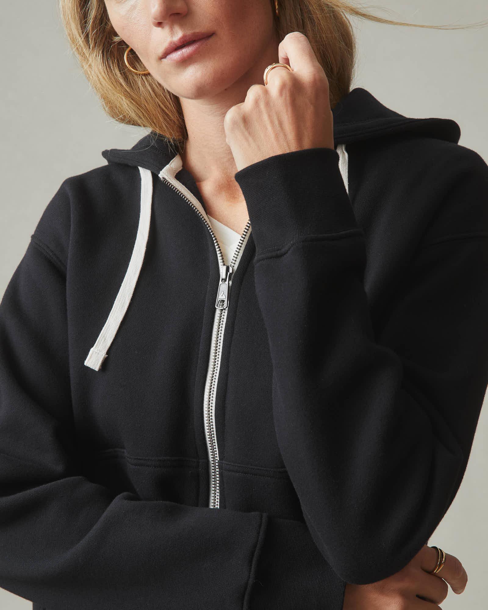 Women's Midweight Full Zip - Black Product Image
