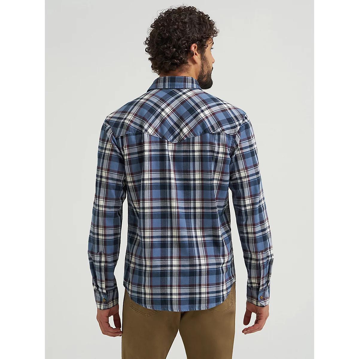 Men's Broken Twill Plaid Shirt in Midnight Product Image