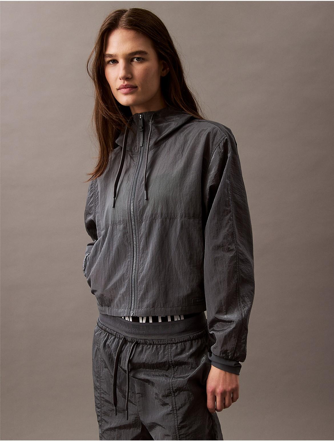 Calvin Klein Womens Active Icon Mesh Jacket - Grey Product Image