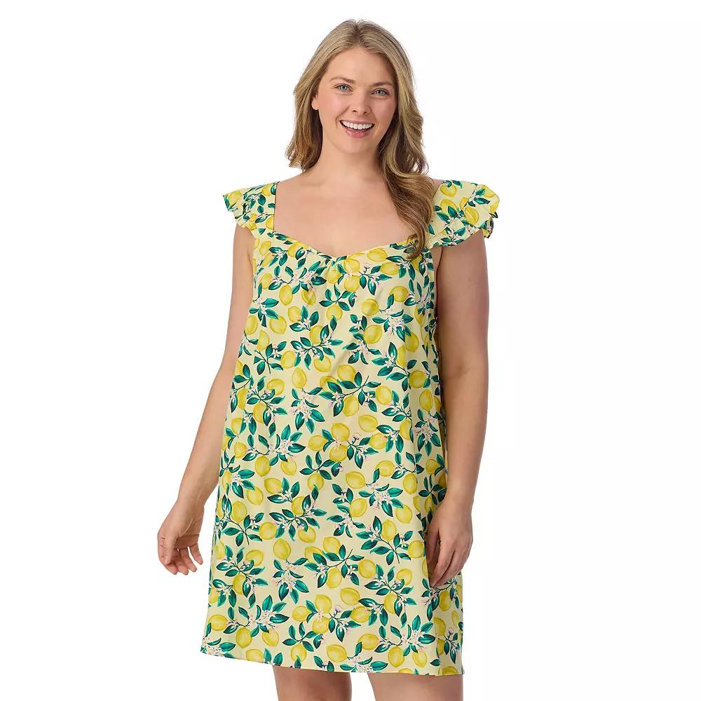 Plus Size Draper James Ruffle Chemise, Women's, Size: 2XL, Lemons Product Image