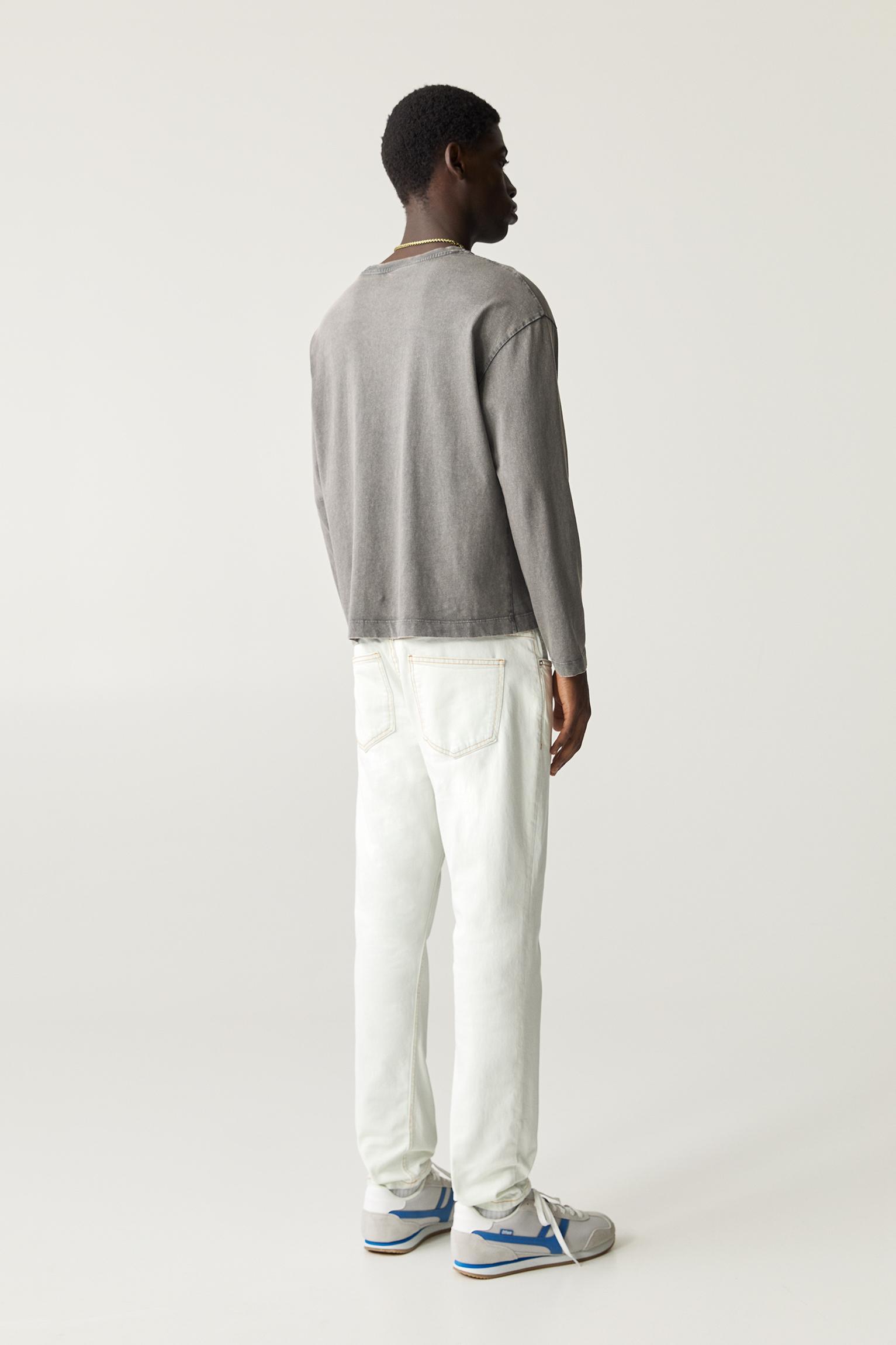 Slim fit jeans with seam details Product Image