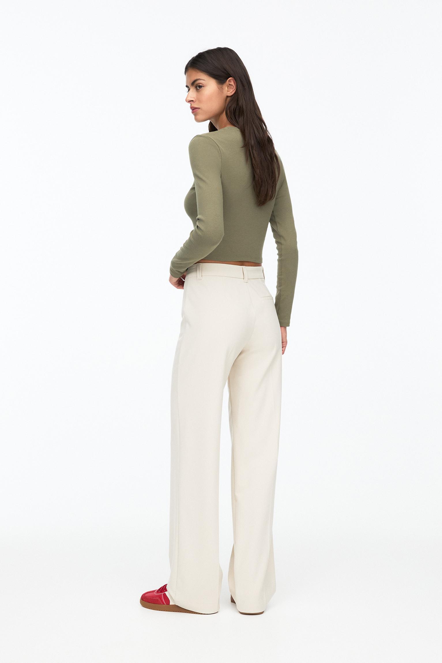 Straight-leg smart pants Product Image