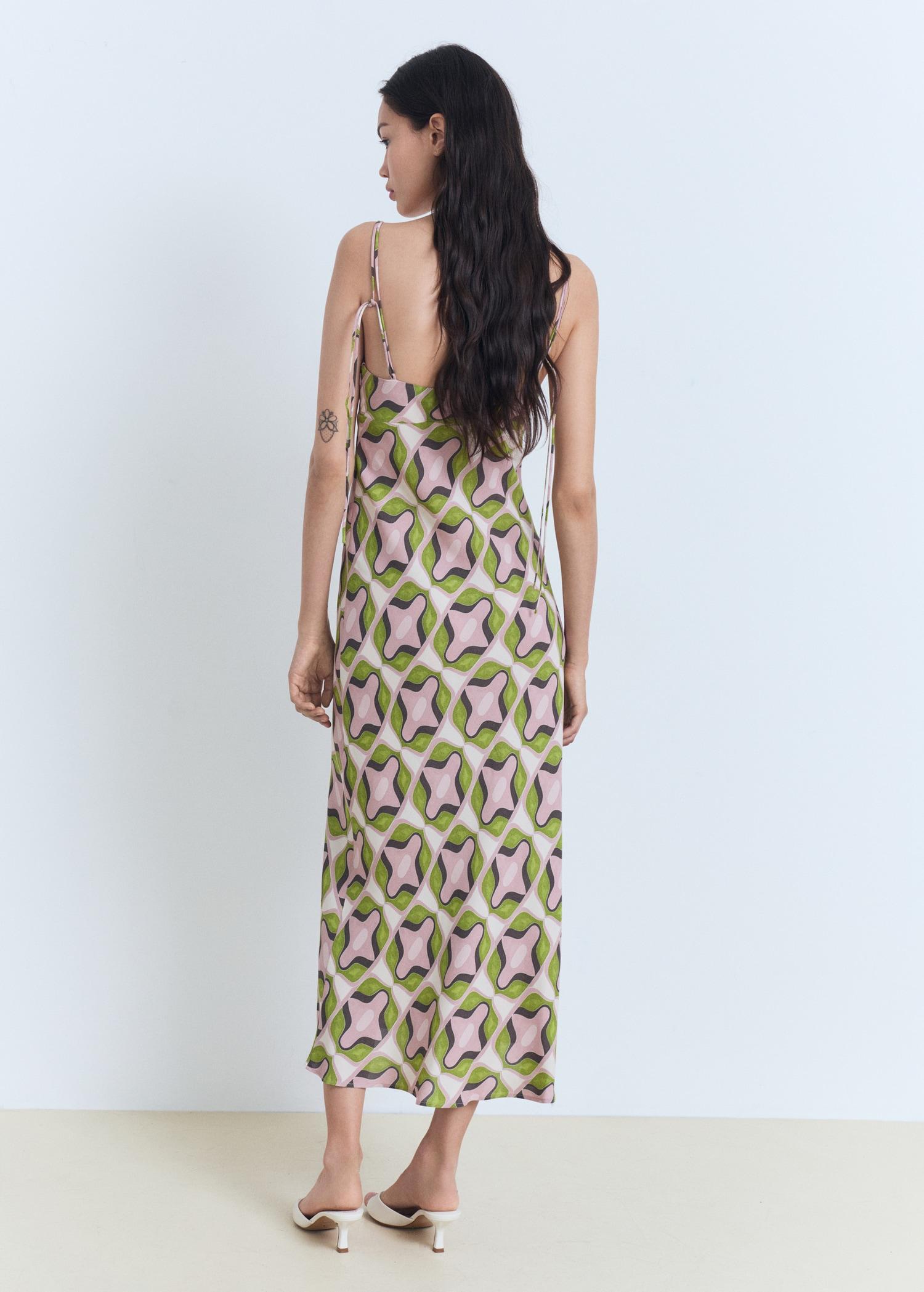 Abstract-print midi-dress - Women | MANGO USA Product Image