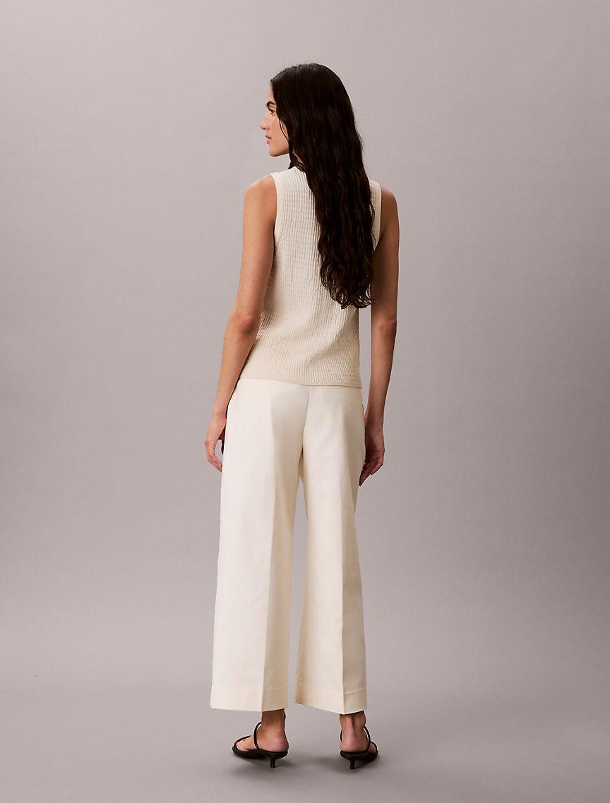 Wide Leg Cropped Chino Pant Product Image