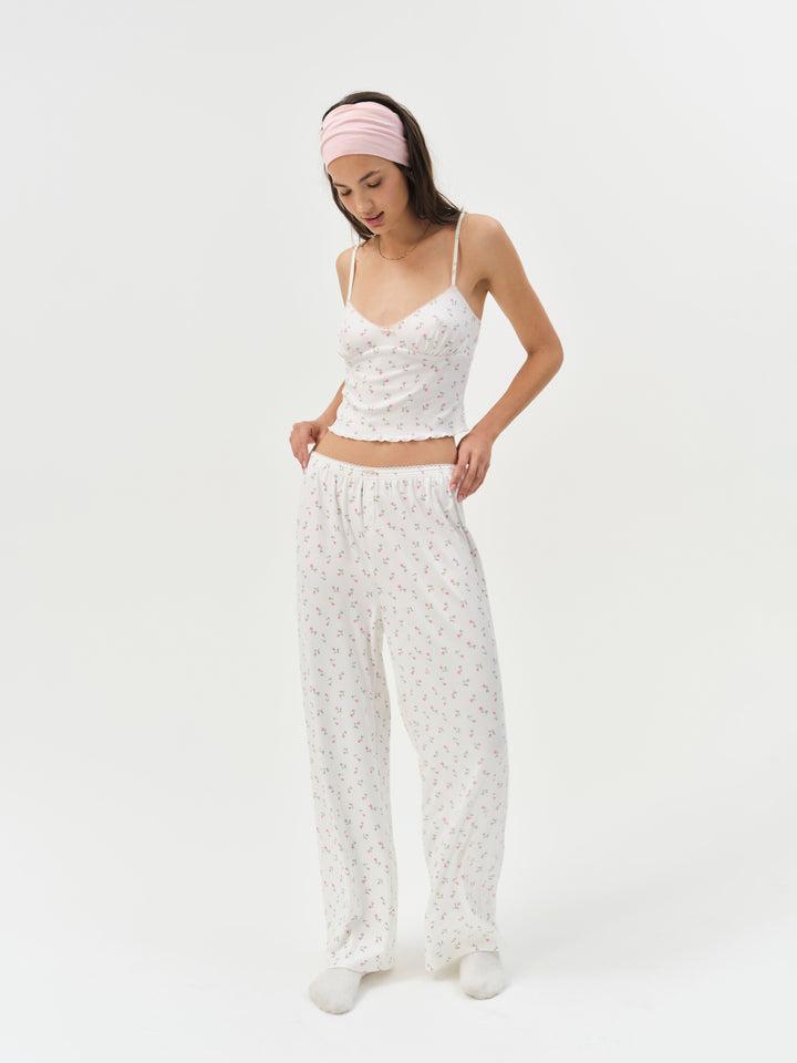 Elliana Sleep Top — White Product Image