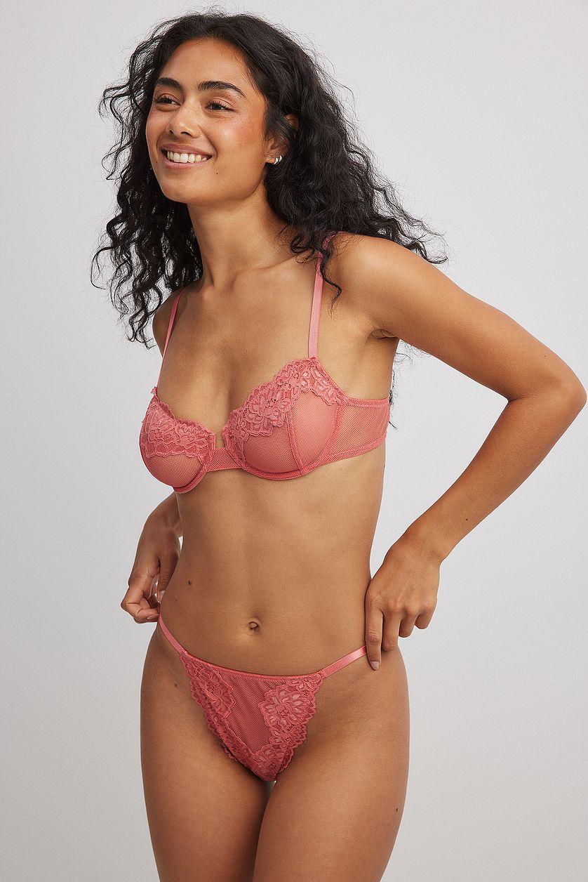 Wide Lace Edge Cup Bra Product Image
