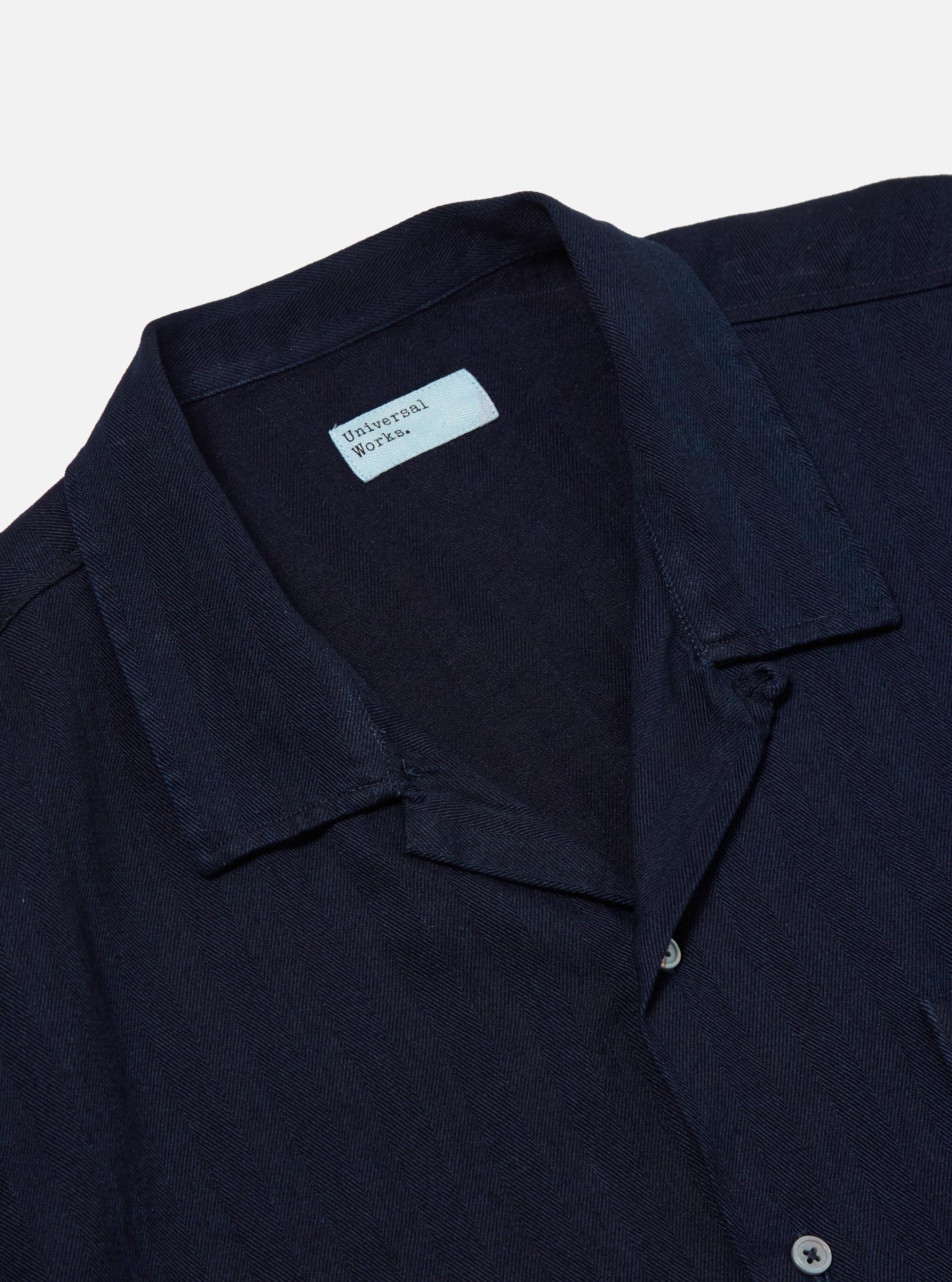 Indigo Herringbone Denim Road Shirt Product Image