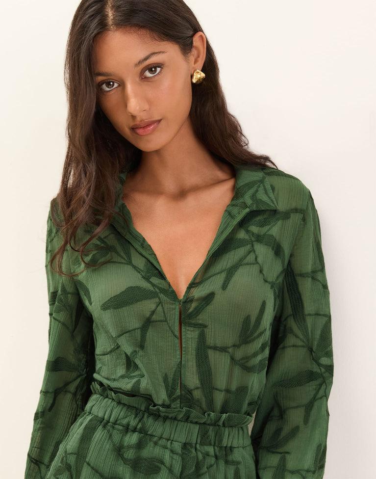 Kinsley Shorts - Embroidered Free Bird Product Image