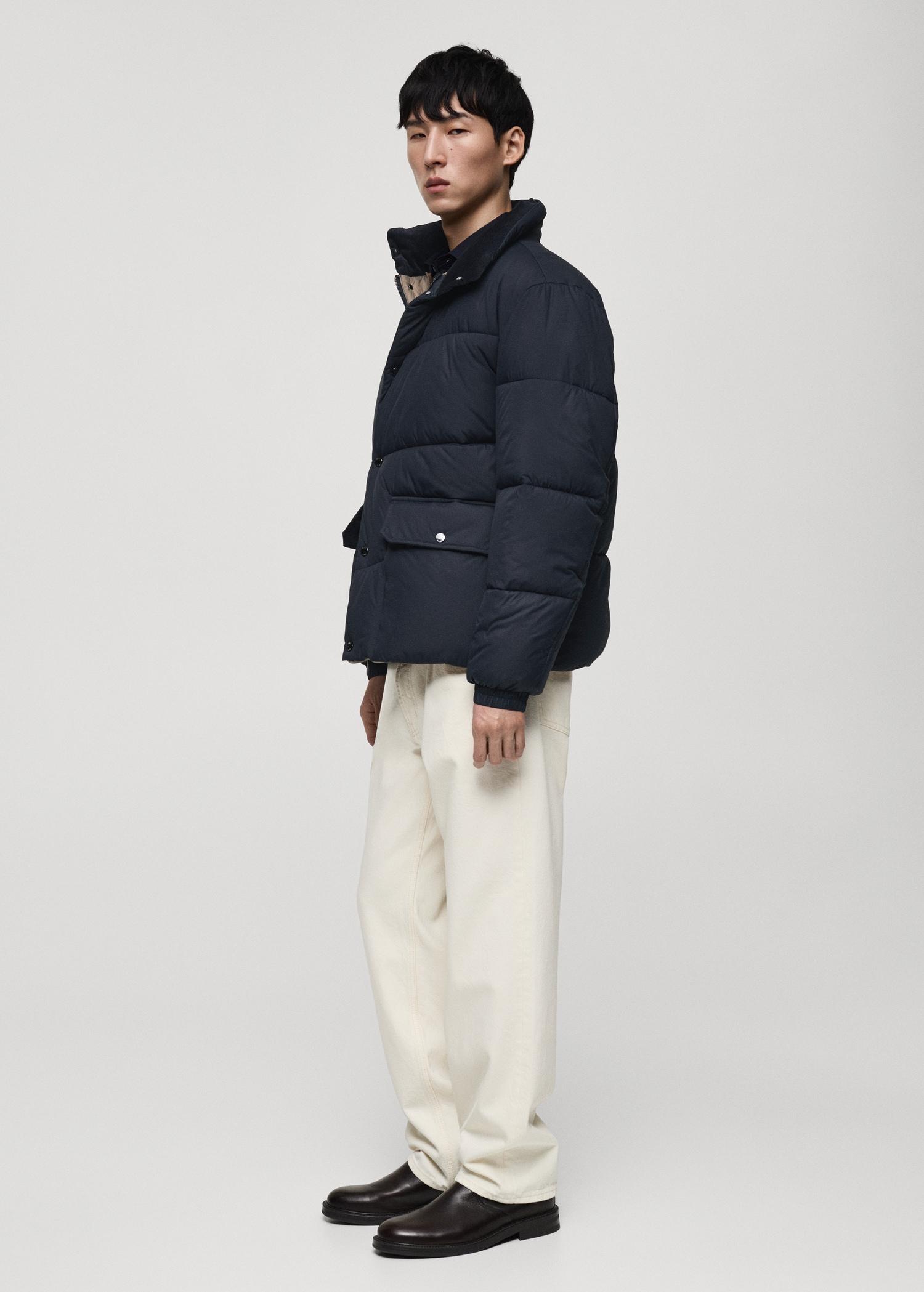 Water-repellent quilted anorak - Men | MANGO USA Product Image