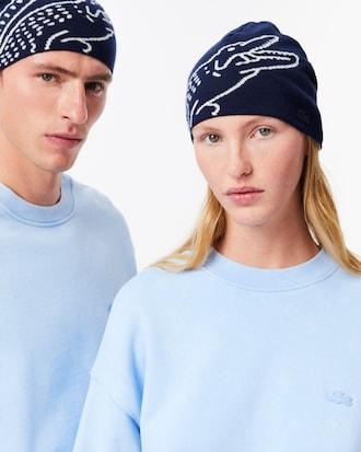 Wool Jacquard Crocodile Beanie Product Image